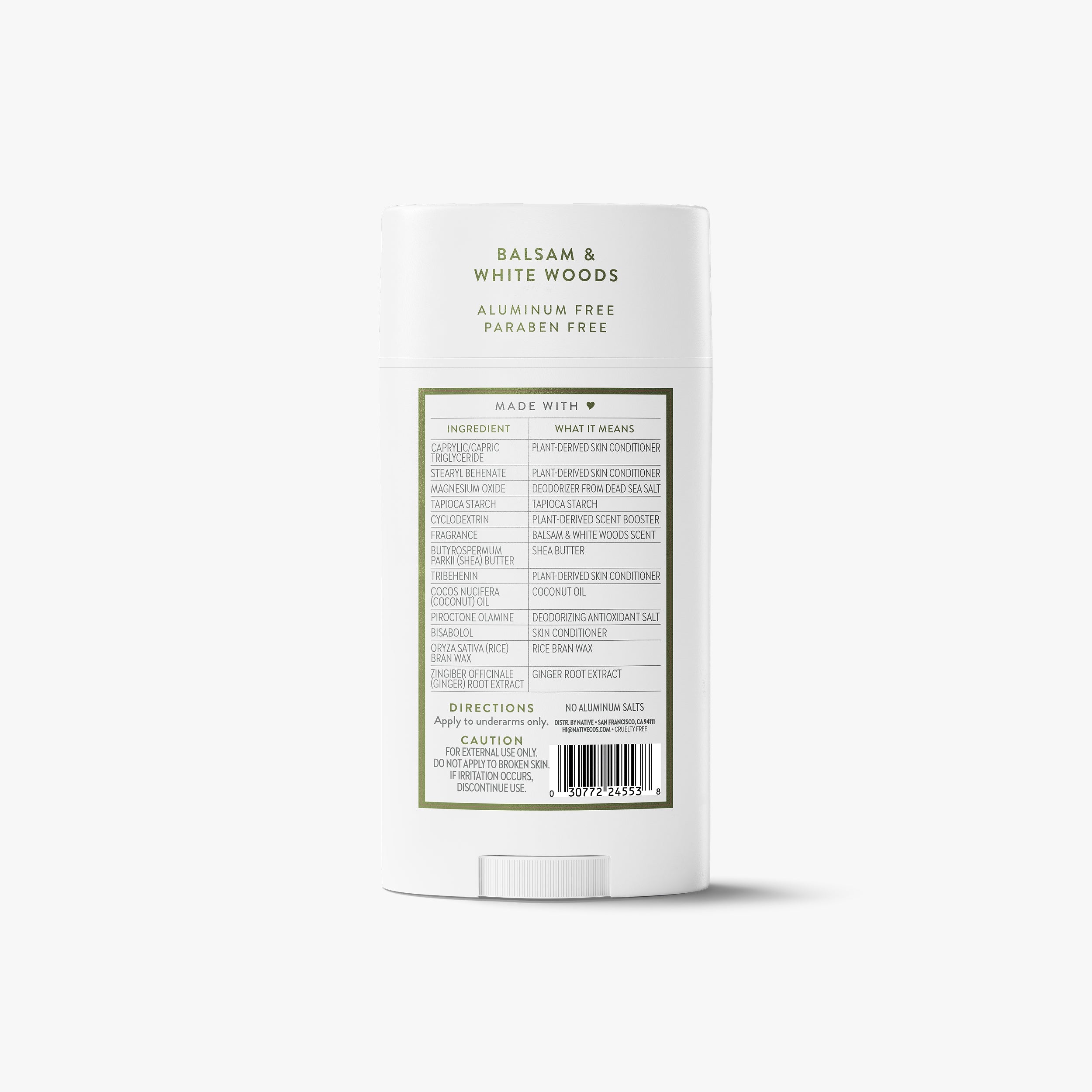 Deodorant Stick - Balsam & White Woods / Classic / 3.1oz - Clean Care Essential