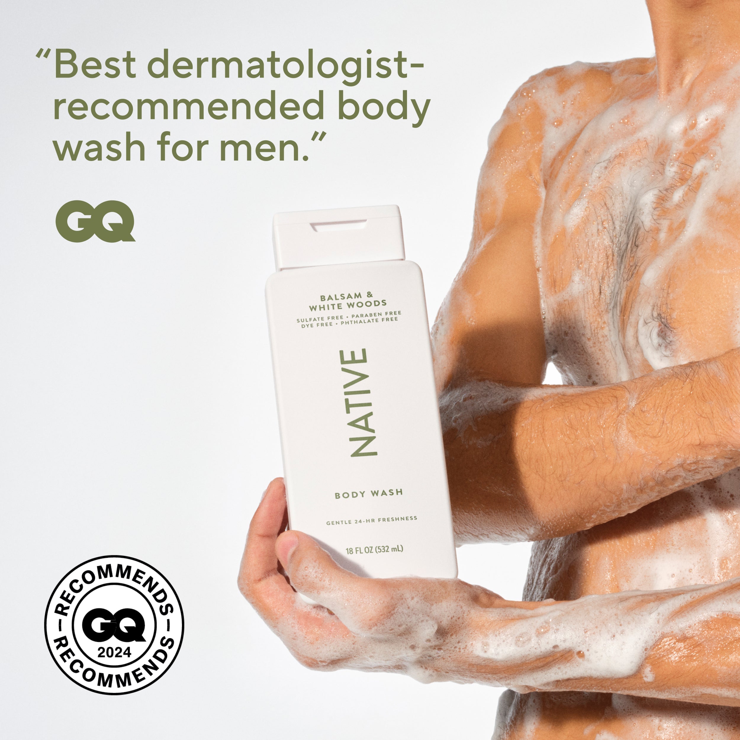 Body Wash - Balsam & White Woods / Classic / 18oz - Clean Care Essential