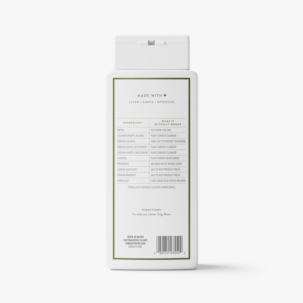 Body Wash - Balsam & White Woods / Classic / 18oz - Clean Care Essential