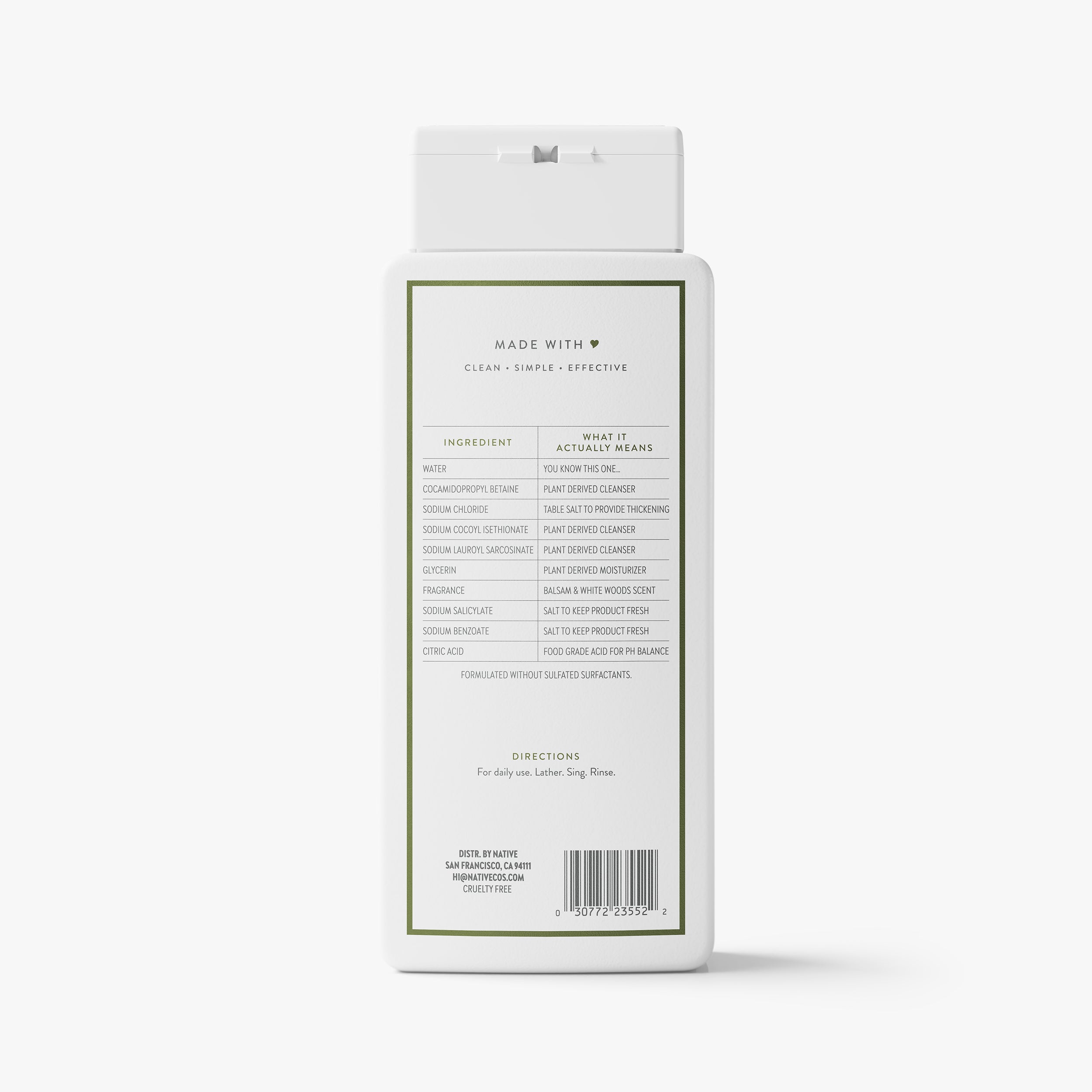Body Wash - Balsam & White Woods / Classic / 18oz - Clean Care Essential
