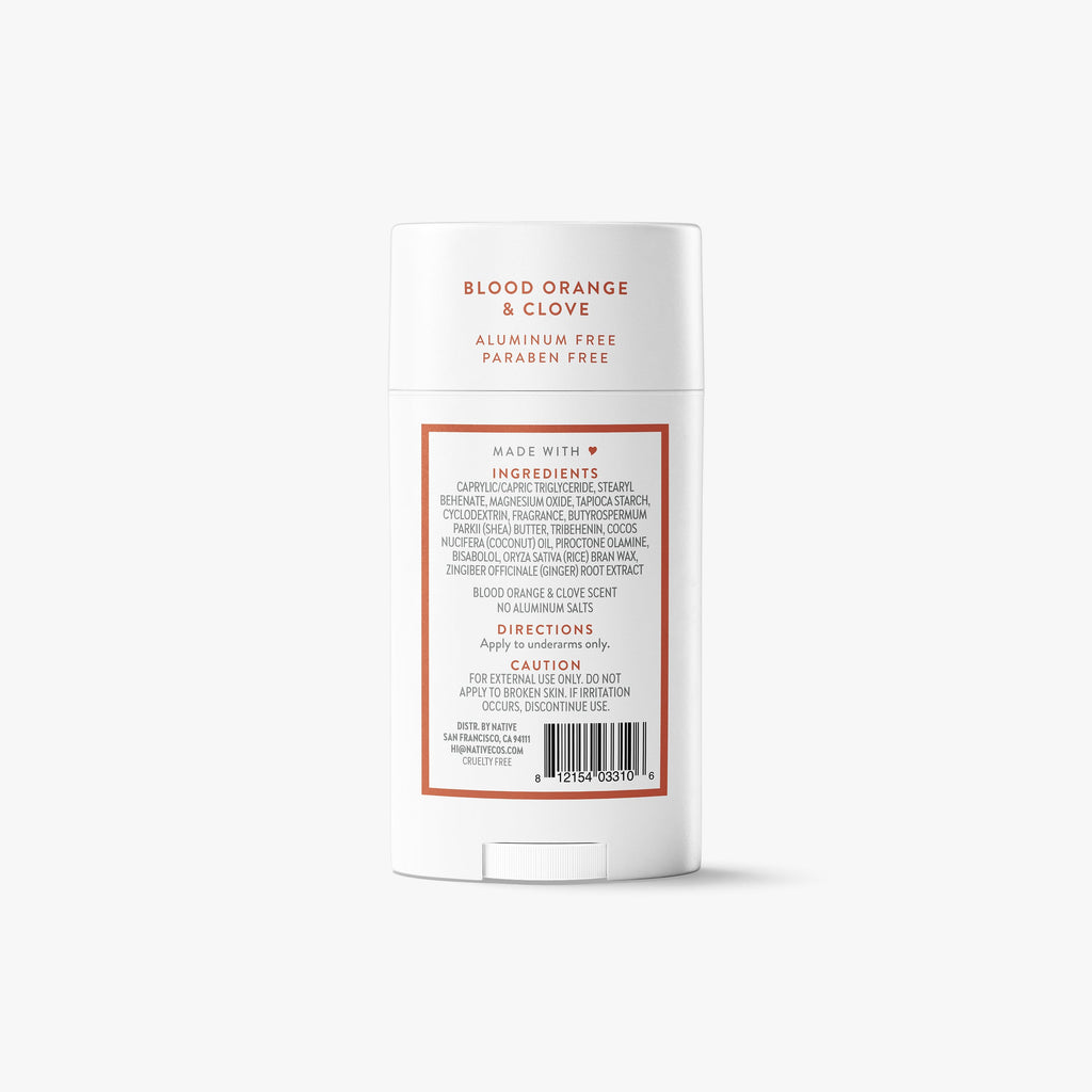 Deodorant Stick - Blood Orange & Clove / Classic / 2.65oz - Clean Care Essential