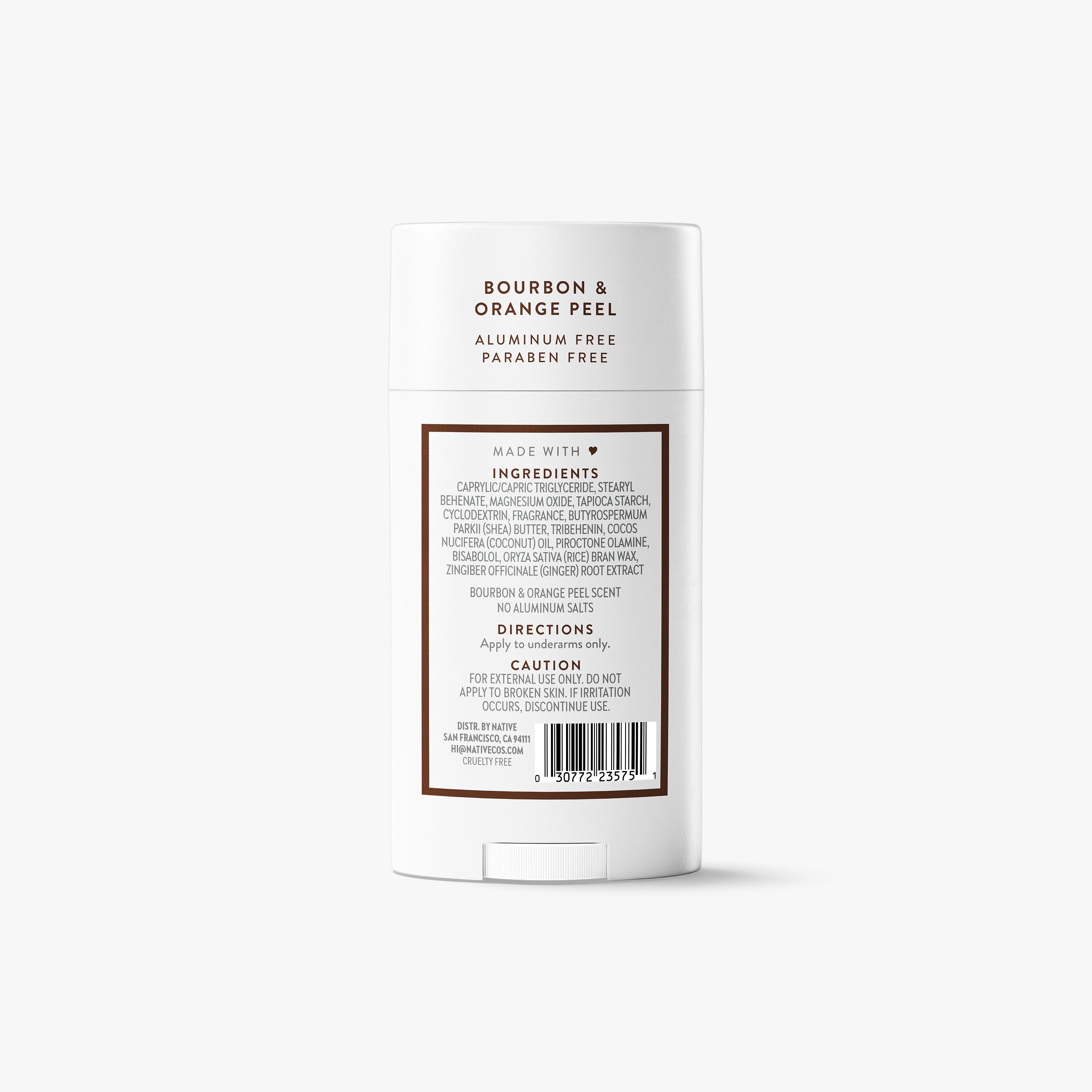 Deodorant Stick - Bourbon & Orange Peel / Classic / 2.65oz - Clean Care Essential