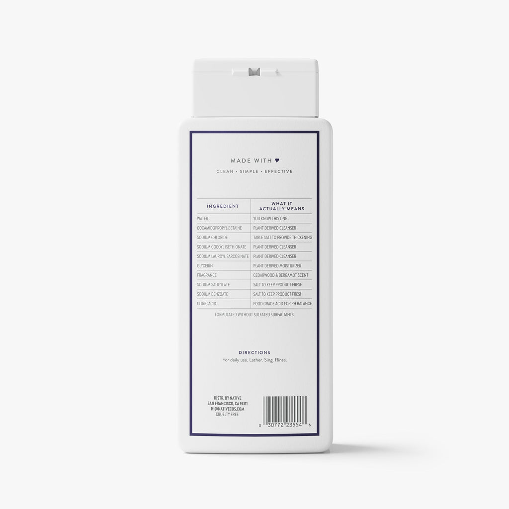 Body Wash - Cedarwood & Bergamot / Classic / 18oz - Clean Care Essential