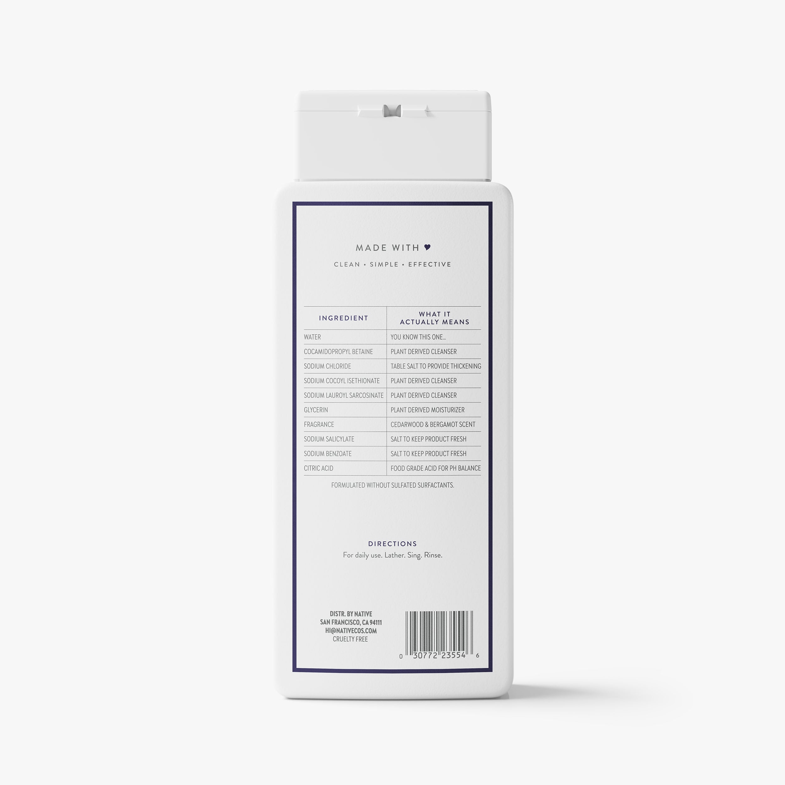 Body Wash - Cedarwood & Bergamot / Classic / 18oz - Clean Care Essential