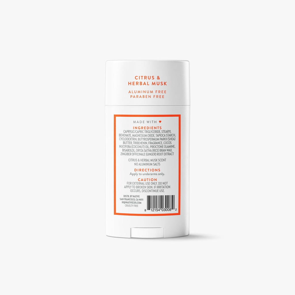 Deodorant Stick - Citrus & Herbal Musk / Classic / 2.65oz - Clean Care Essential
