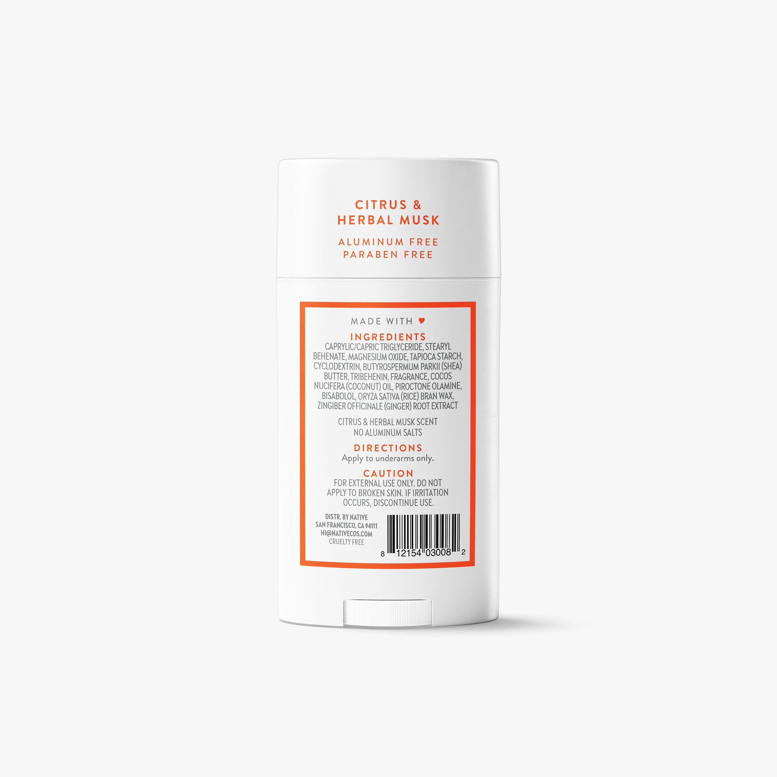 Deodorant Stick - Citrus & Herbal Musk / Classic / 2.65oz - Clean Care Essential