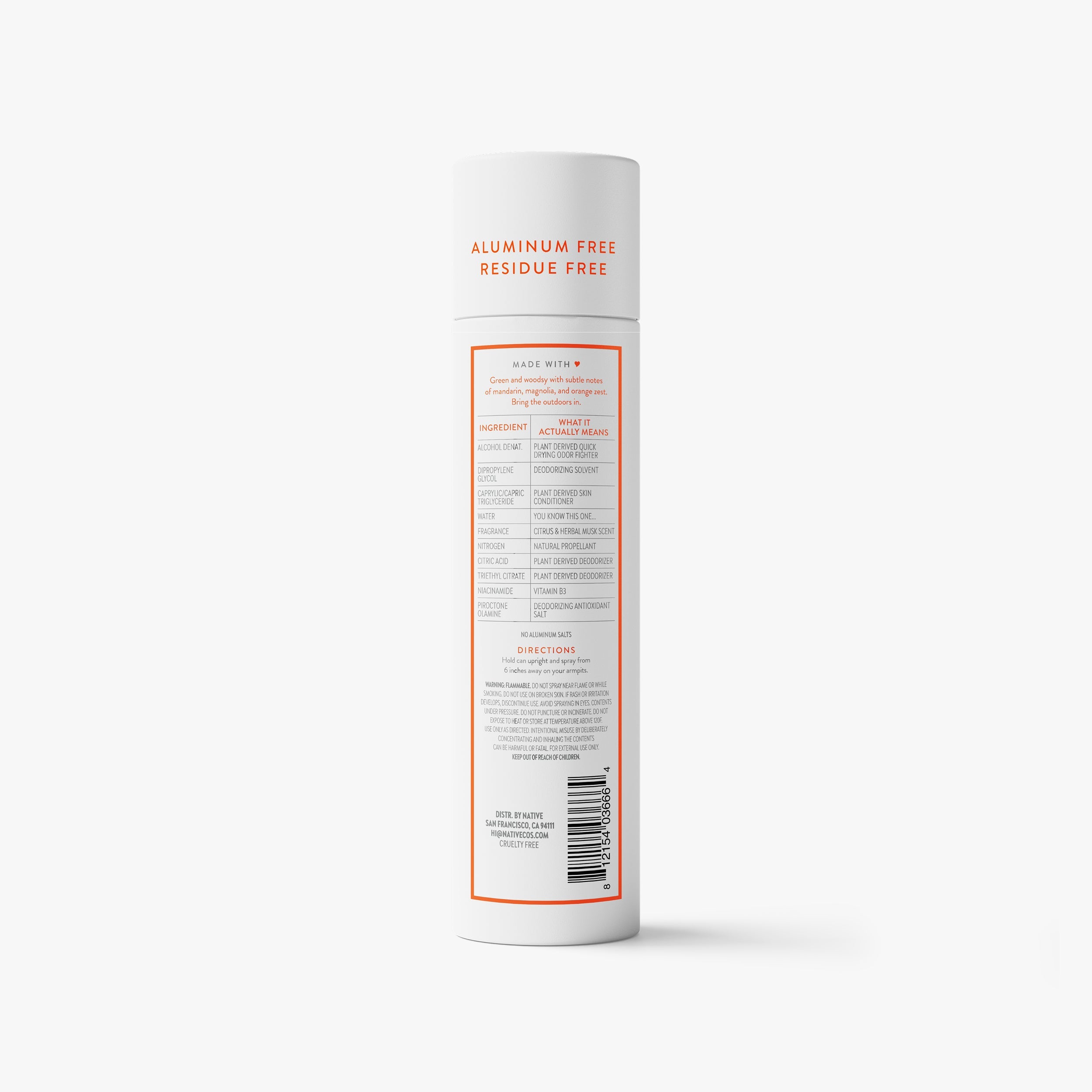 Deodorant Spray - Citrus & Herbal Musk / Classic / 3.5oz - Clean Care Essential