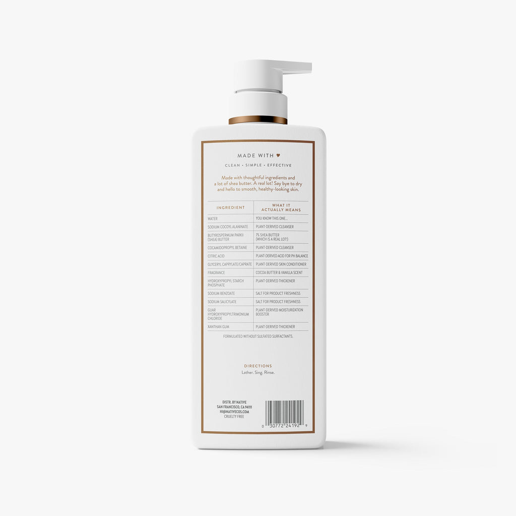 Moisturizing Body Wash - Cocoa Butter & Vanilla / Classic / 22oz - Clean Care Essential
