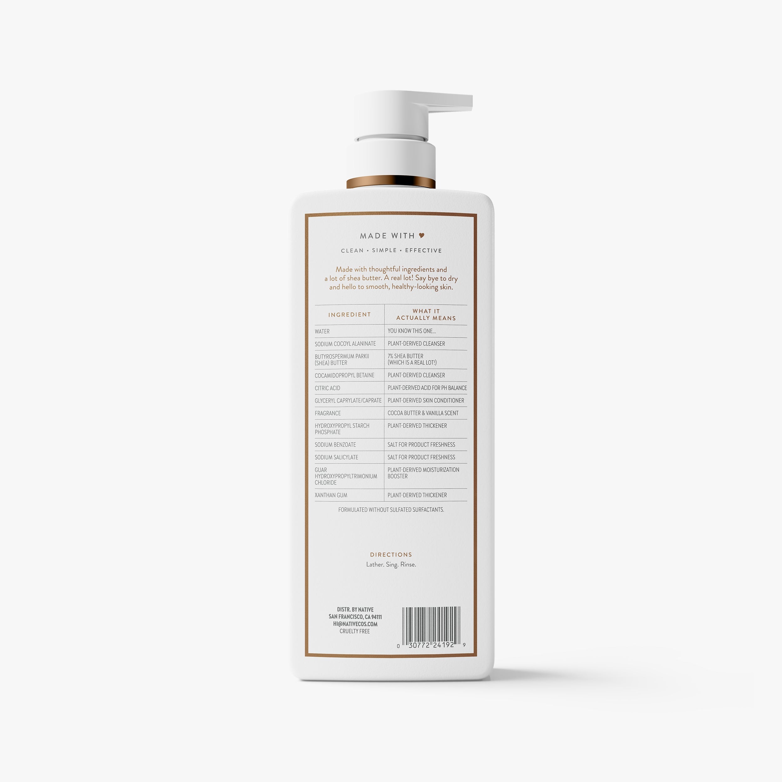 Moisturizing Body Wash - Cocoa Butter & Vanilla / Classic / 22oz - Clean Care Essential