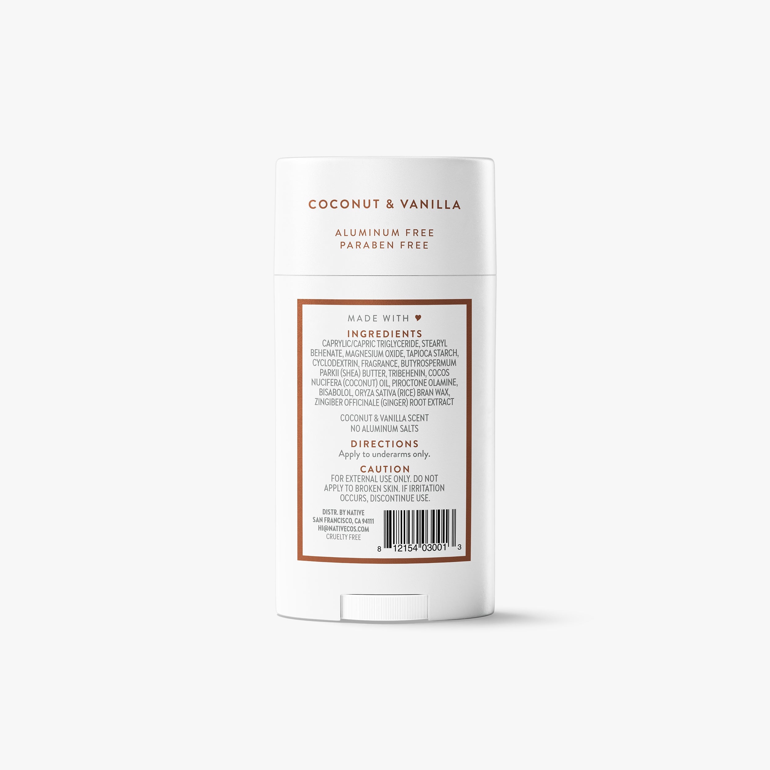 Deodorant Stick - Coconut & Vanilla / Classic / 2.65oz - Clean Care Essential
