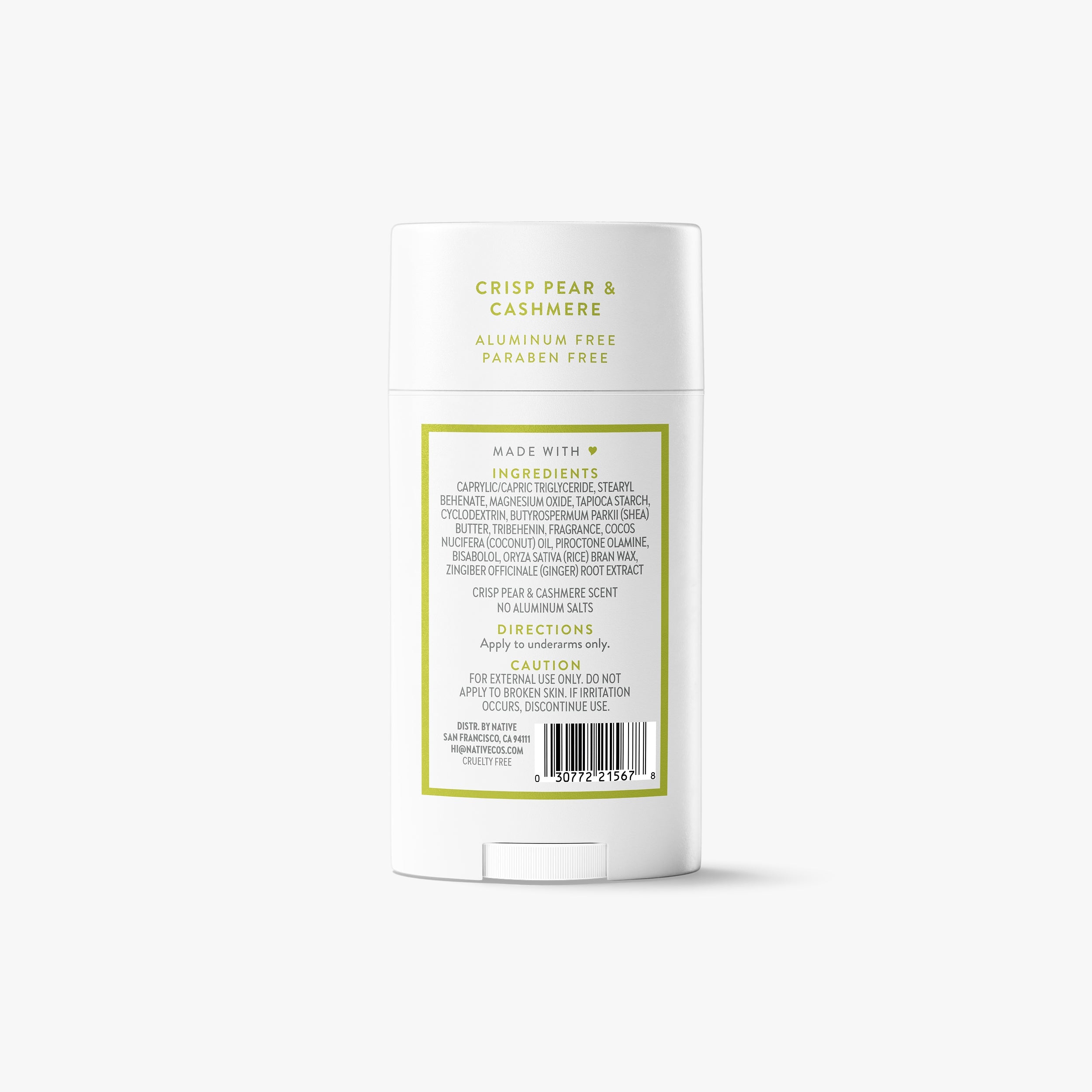 Deodorant Stick - Crisp Pear & Cashmere / Classic / 2.65oz - Clean Care Essential