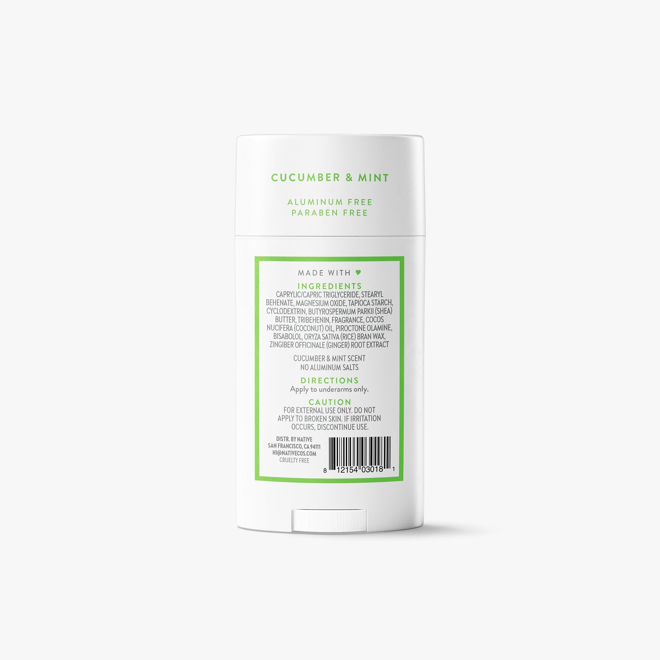 Deodorant Stick - Cucumber & Mint / Classic / 2.65oz - Clean Care Essential