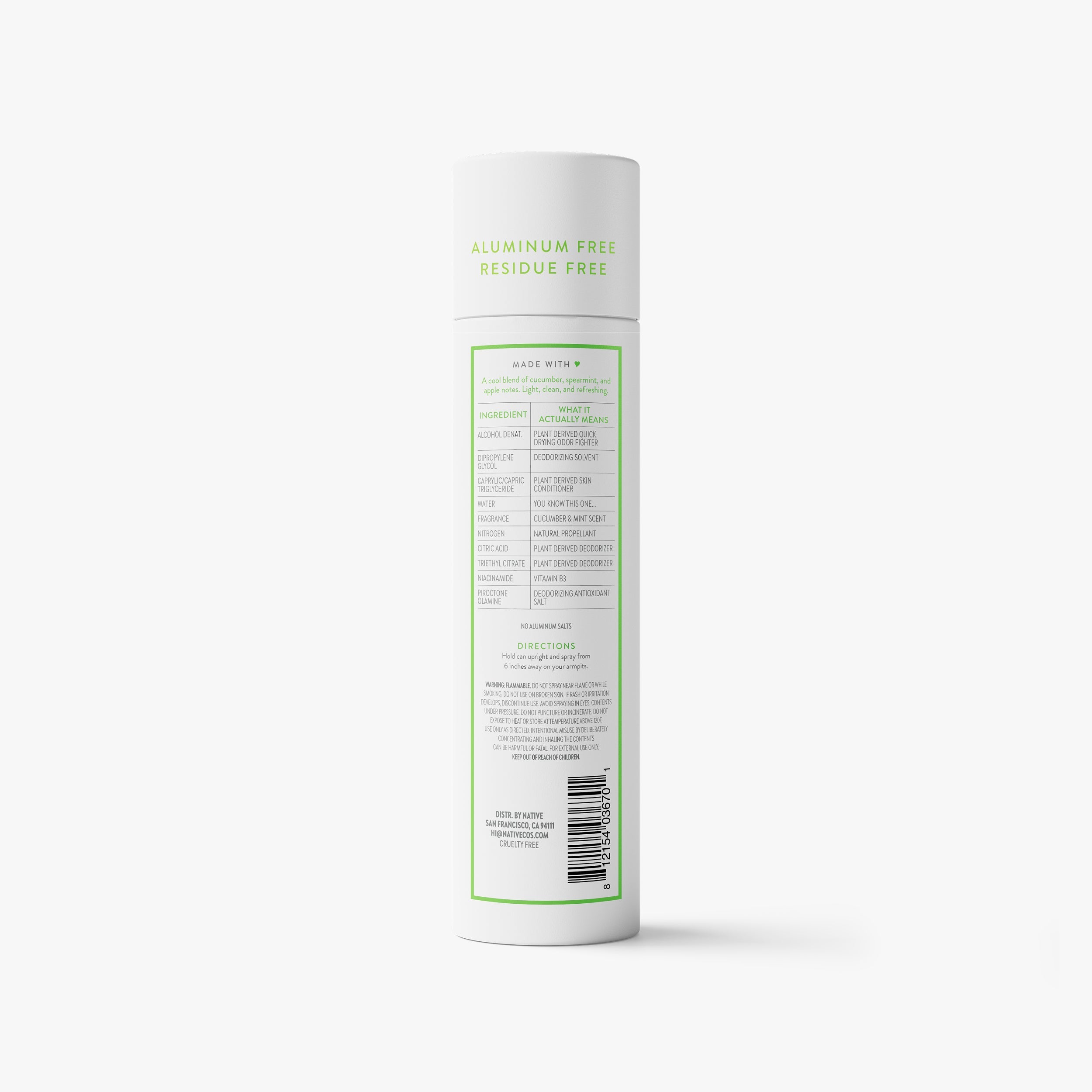 Deodorant Spray - Cucumber & Mint / Classic / 3.5oz - Clean Care Essential
