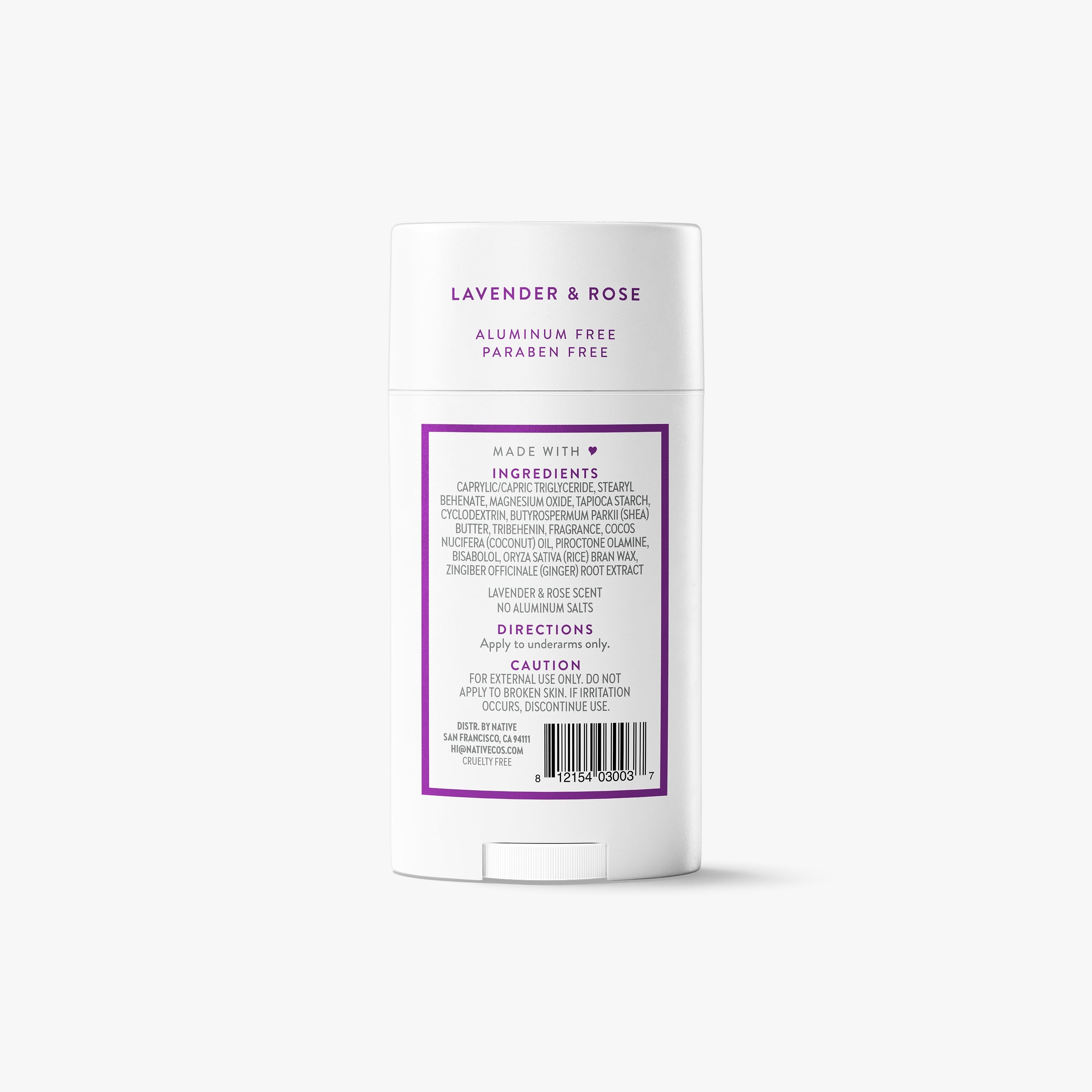 Deodorant Stick - Lavender & Rose / Classic / 2.65oz - Clean Care Essential