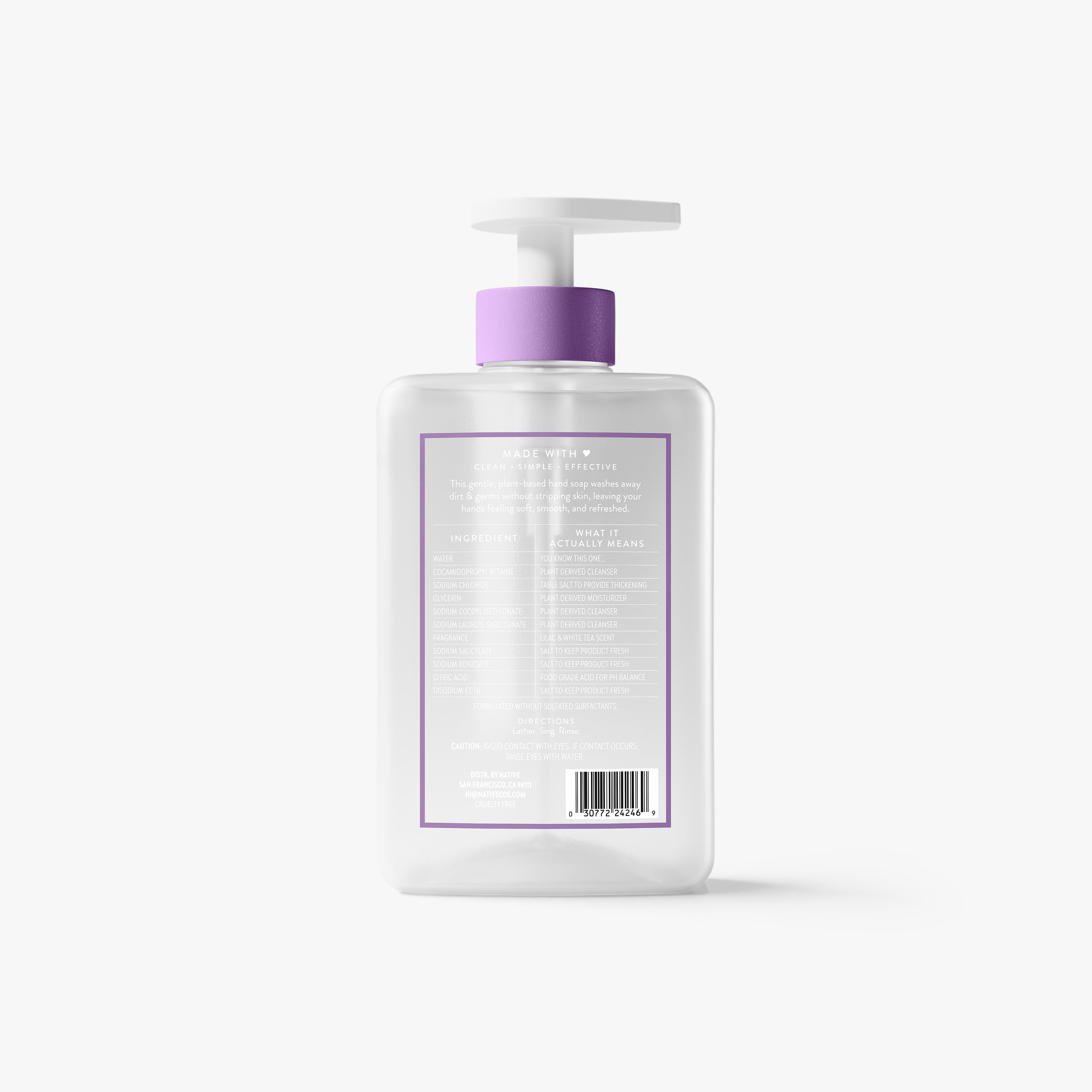 Hand Soap - Lilac & White Tea / Classic / 13oz - Clean Care Essential