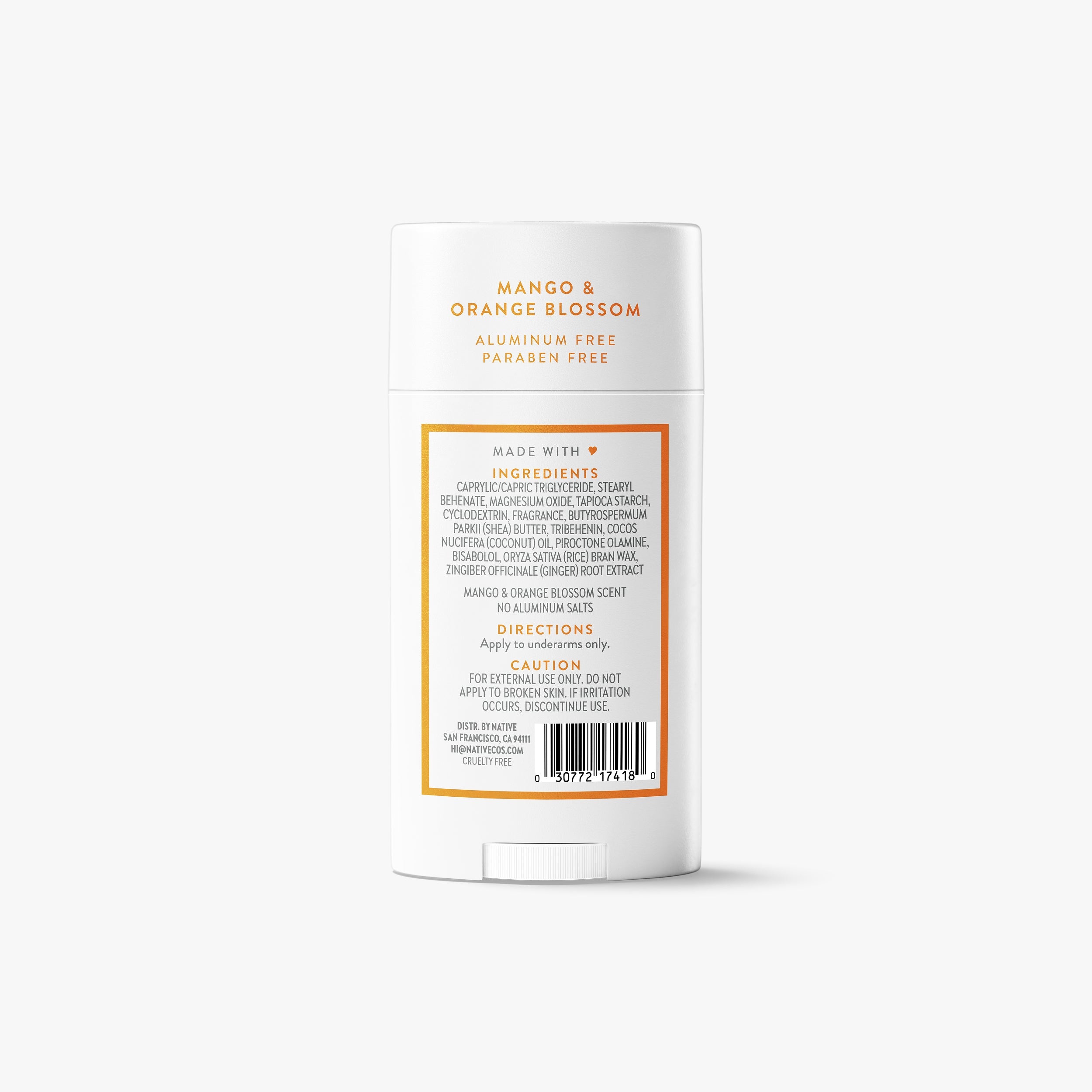 Deodorant Stick - Mango & Orange Blossom / Classic / 2.65oz - Clean Care Essential