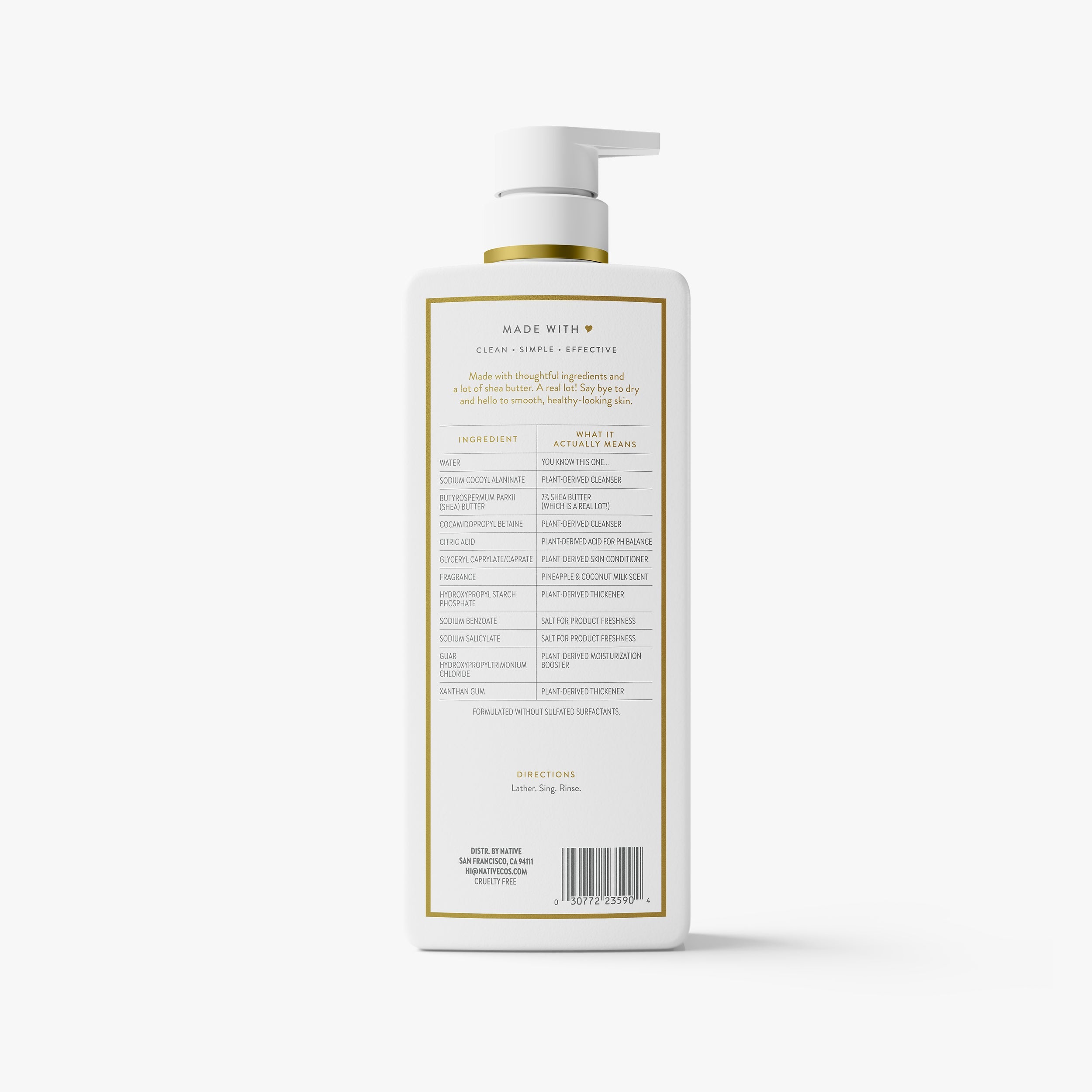 Moisturizing Body Wash - Pineapple & Coconut Milk / Classic / 22oz - Clean Care Essential