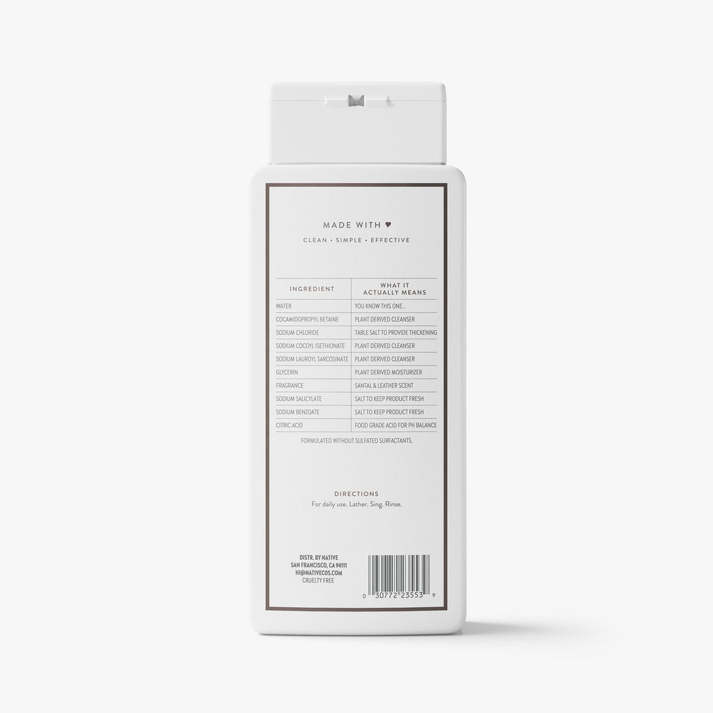 Body Wash - Santal & Leather / Classic / 18oz - Clean Care Essential