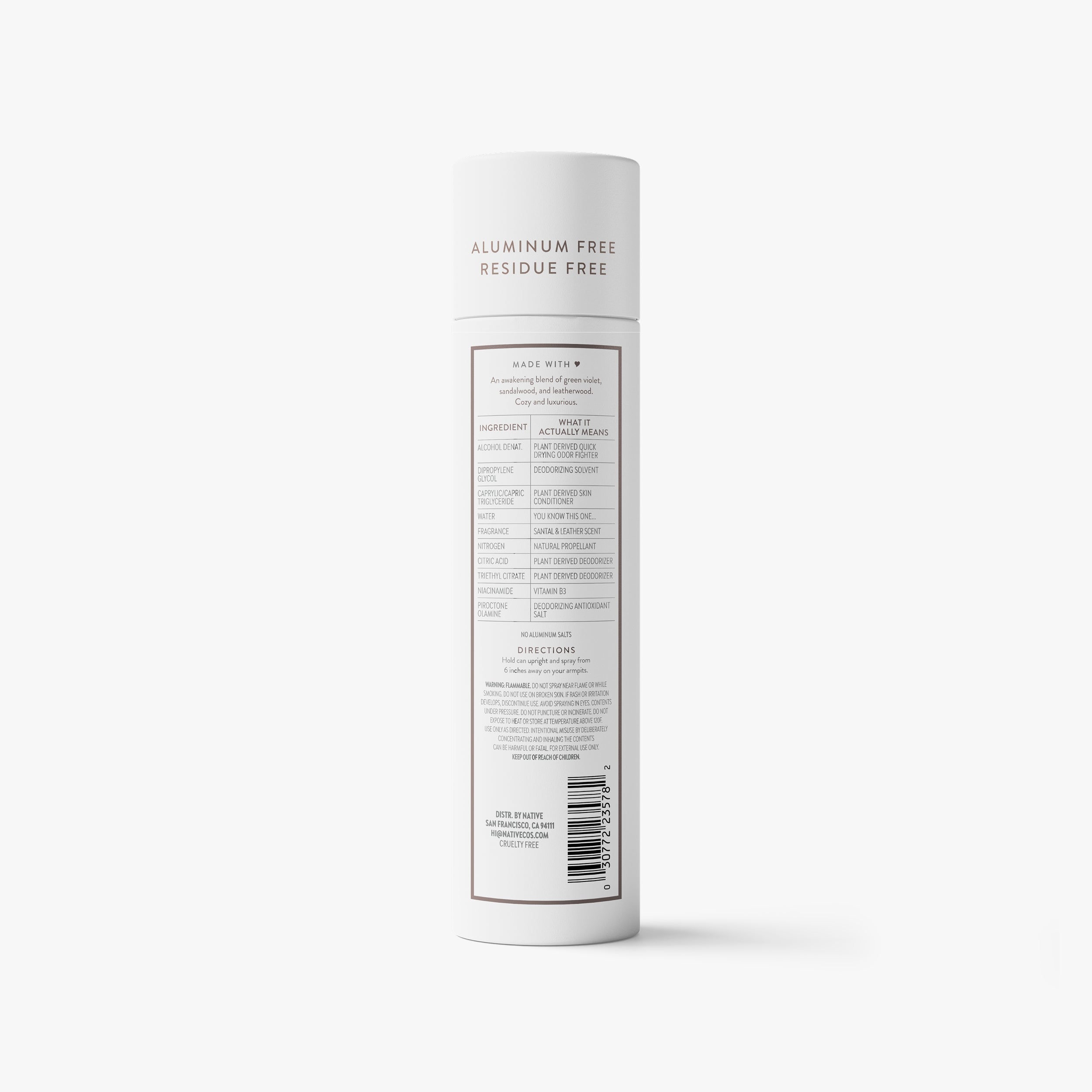 Deodorant Spray - Santal & Leather / Classic / 3.5oz - Clean Care Essential