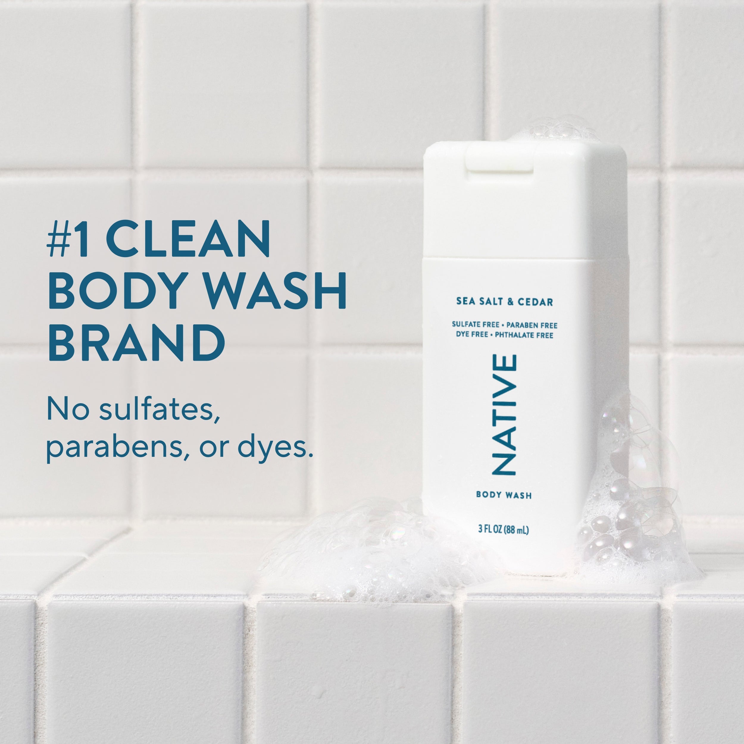Mini Body Wash - Sea Salt & Cedar / Classic / 3oz - Clean Care Essential