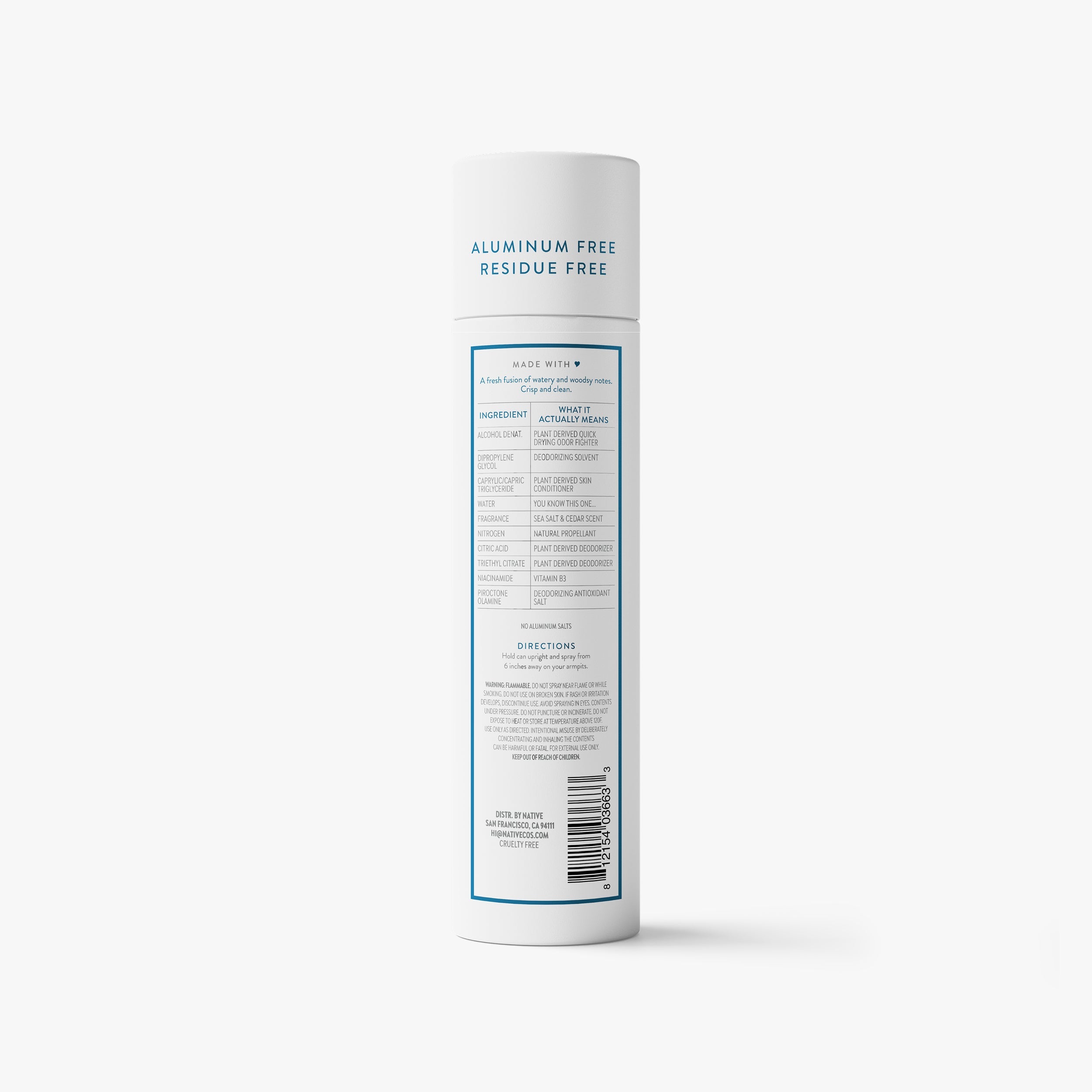 Deodorant Spray - Sea Salt & Cedar / Classic / 3.5oz - Clean Care Essential