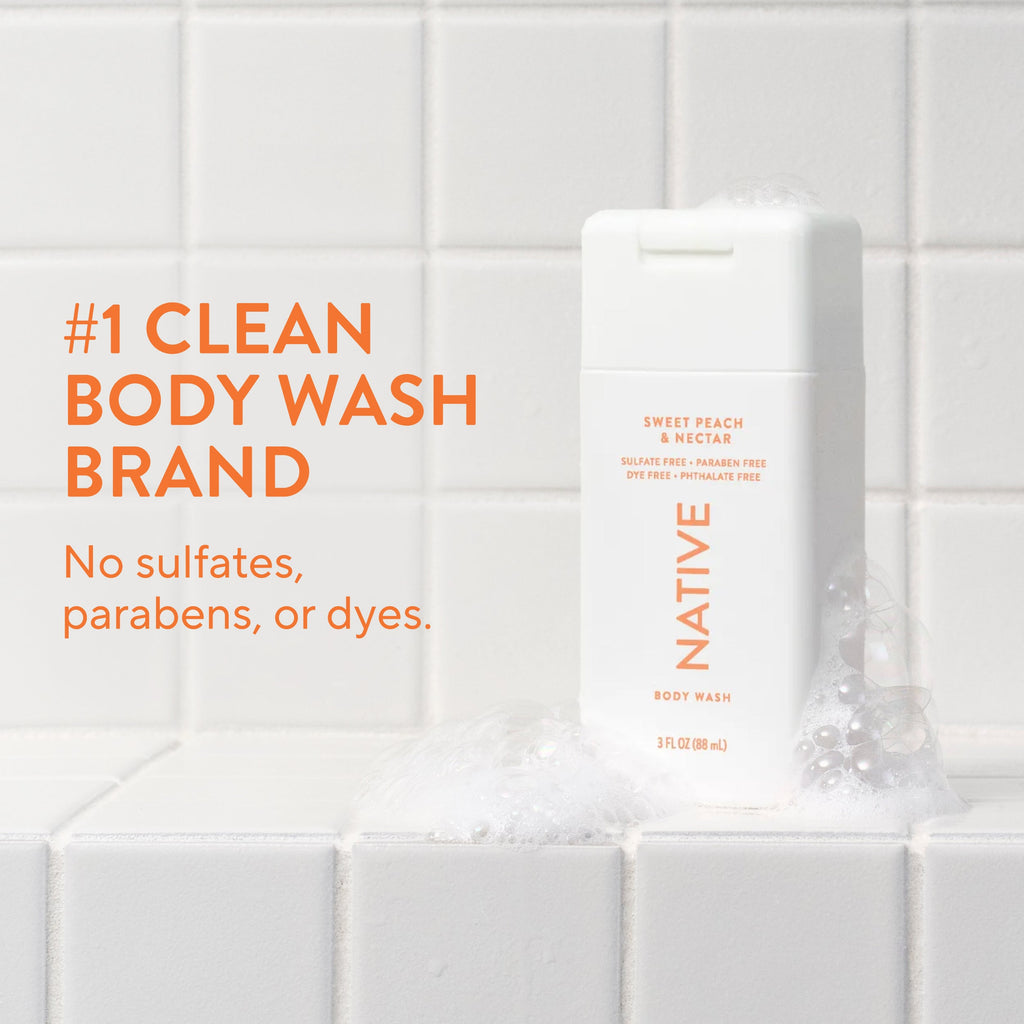 Mini Body Wash - Sweet Peach & Nectar / Classic / 3oz - Clean Care Essential