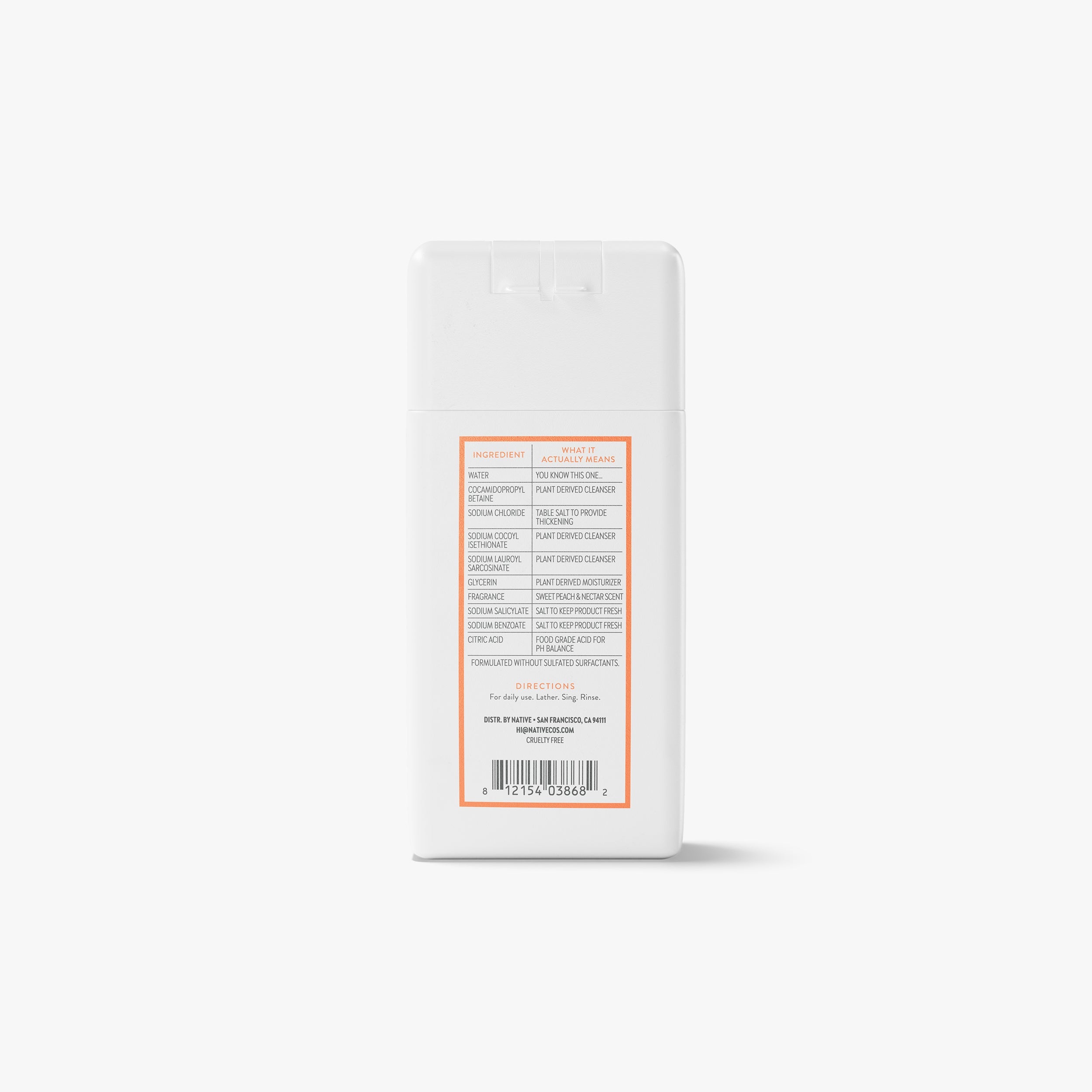 Mini Body Wash - Sweet Peach & Nectar / Classic / 3oz - Clean Care Essential