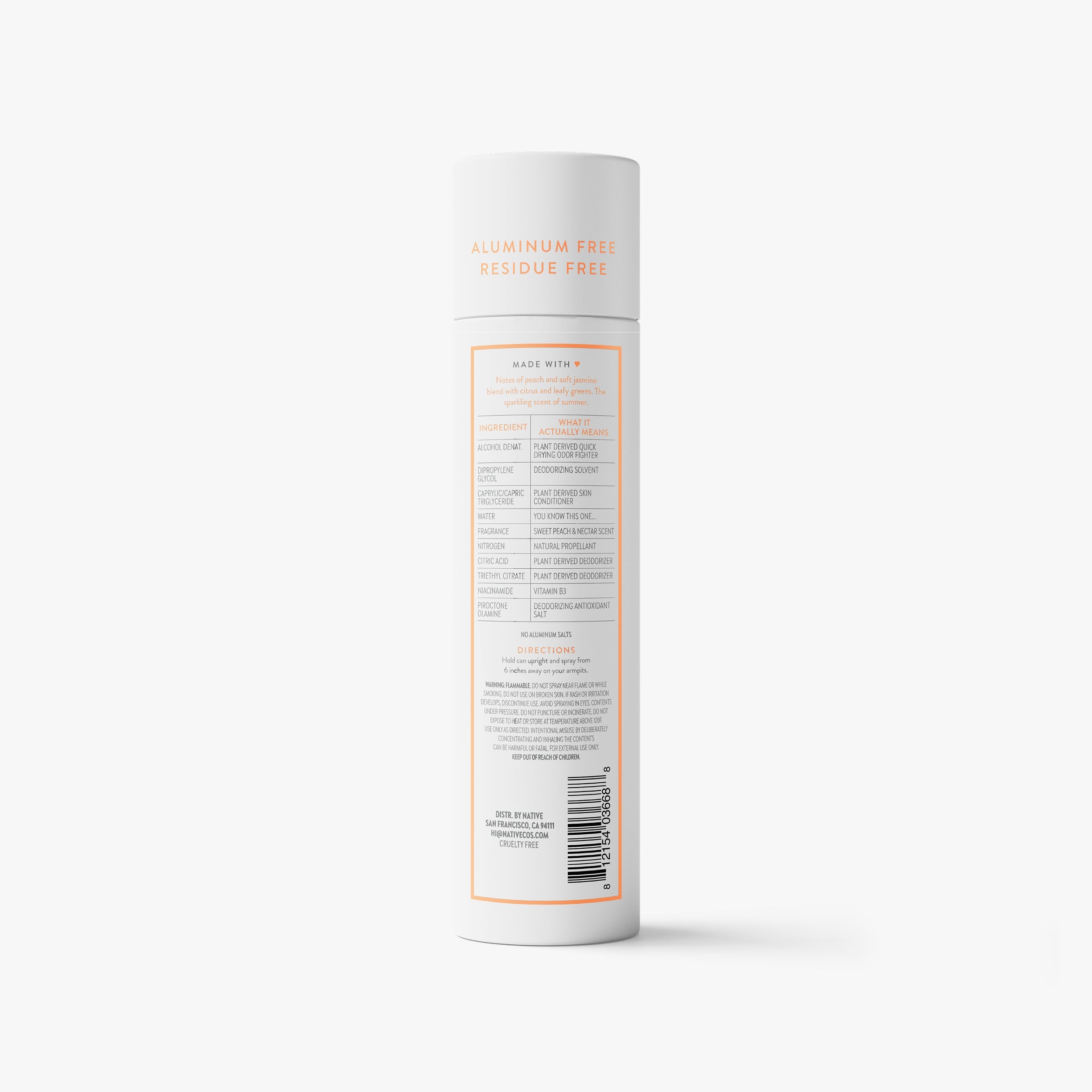 Deodorant Spray - Sweet Peach & Nectar / Classic / 3.5oz - Clean Care Essential