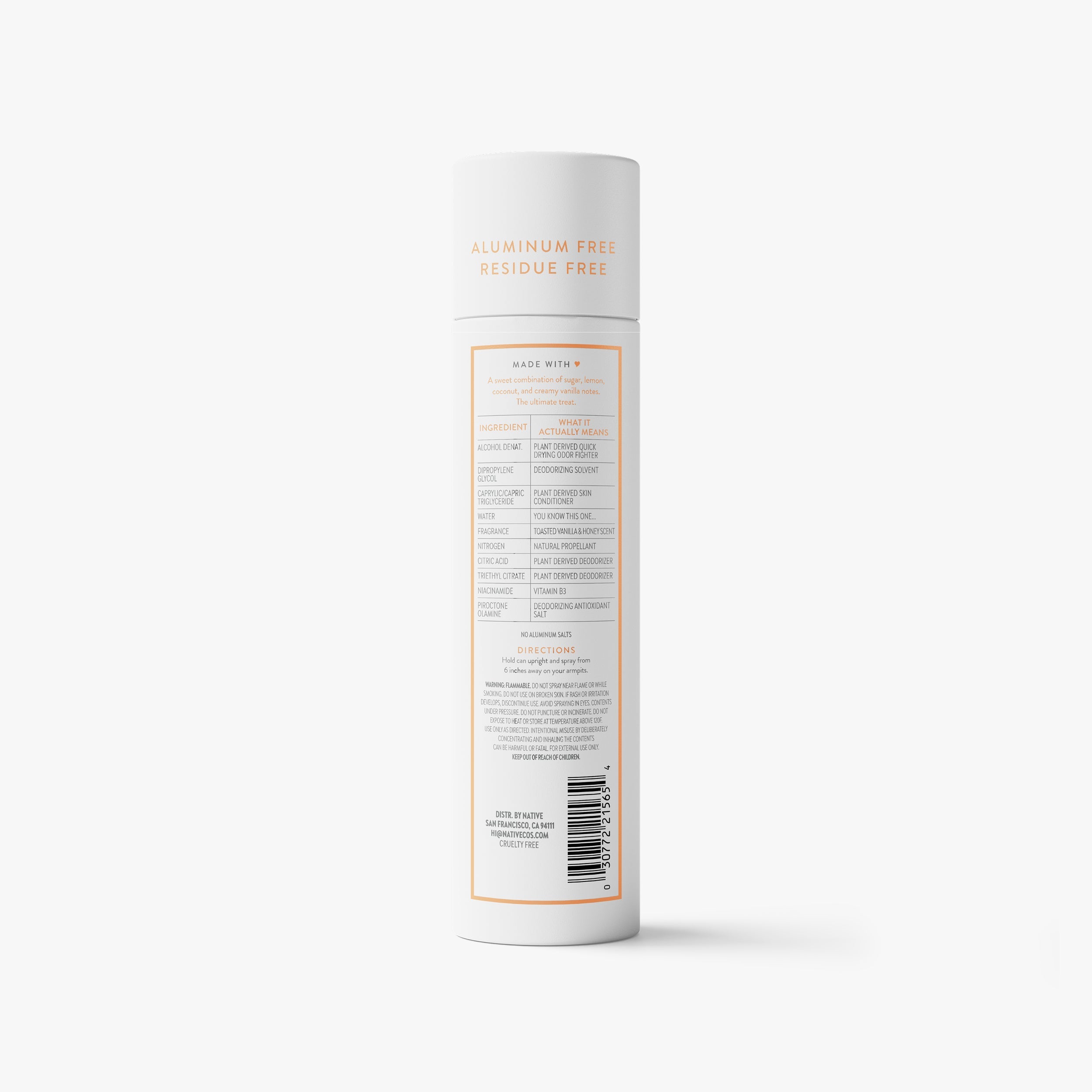 Deodorant Spray - Toasted Vanilla & Honey / Classic / 3.5oz - Clean Care Essential