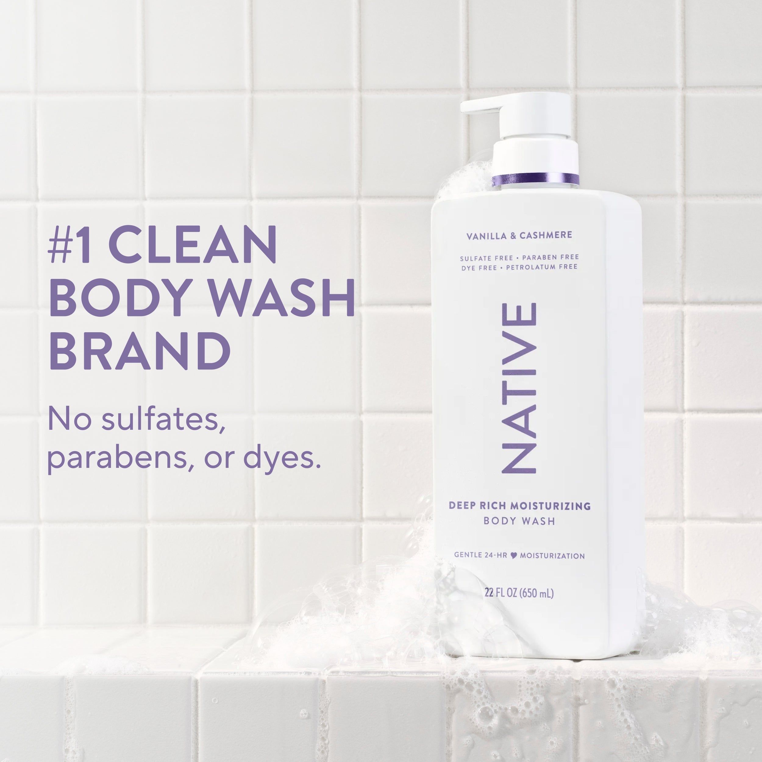 Moisturizing Body Wash - Vanilla & Cashmere / Classic / 22oz - Clean Care Essential