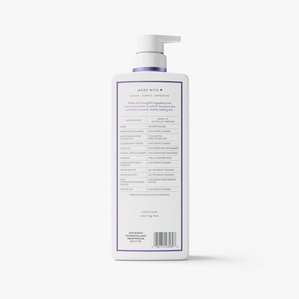 Moisturizing Body Wash - Vanilla & Cashmere / Classic / 22oz - Clean Care Essential