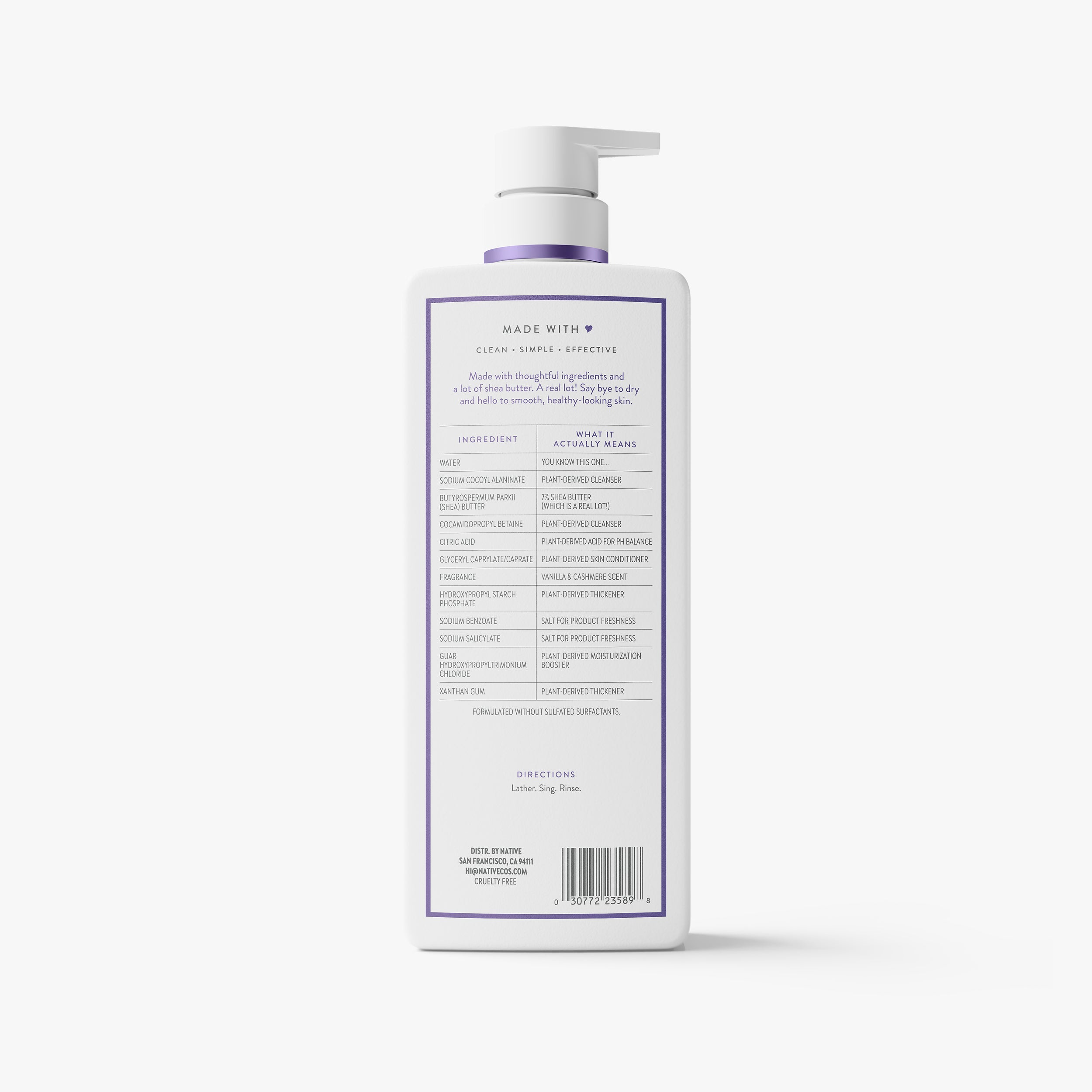 Moisturizing Body Wash - Vanilla & Cashmere / Classic / 22oz - Clean Care Essential