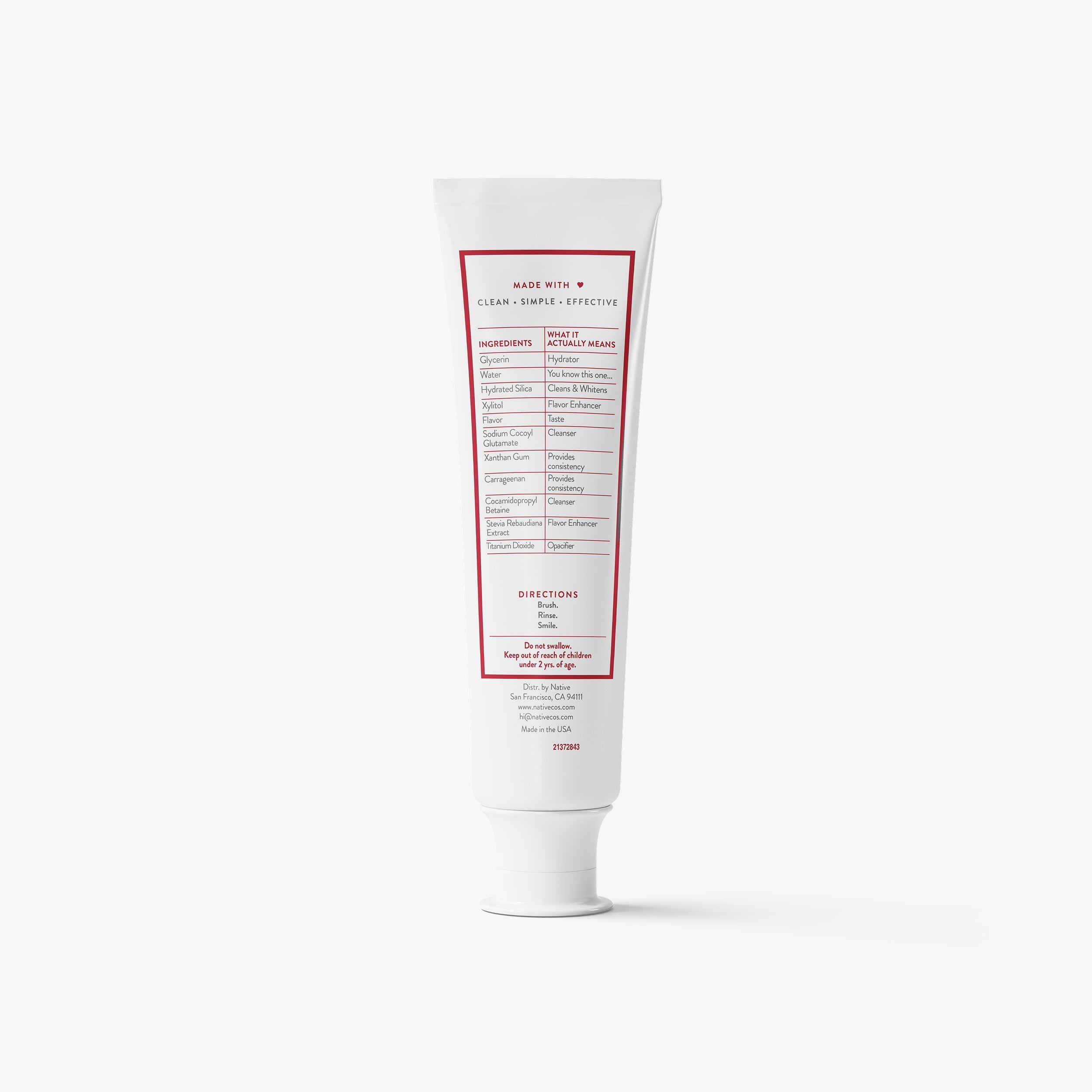 Toothpaste - Cinnamon & Mint / Classic / 4.1oz - Clean Care Essential