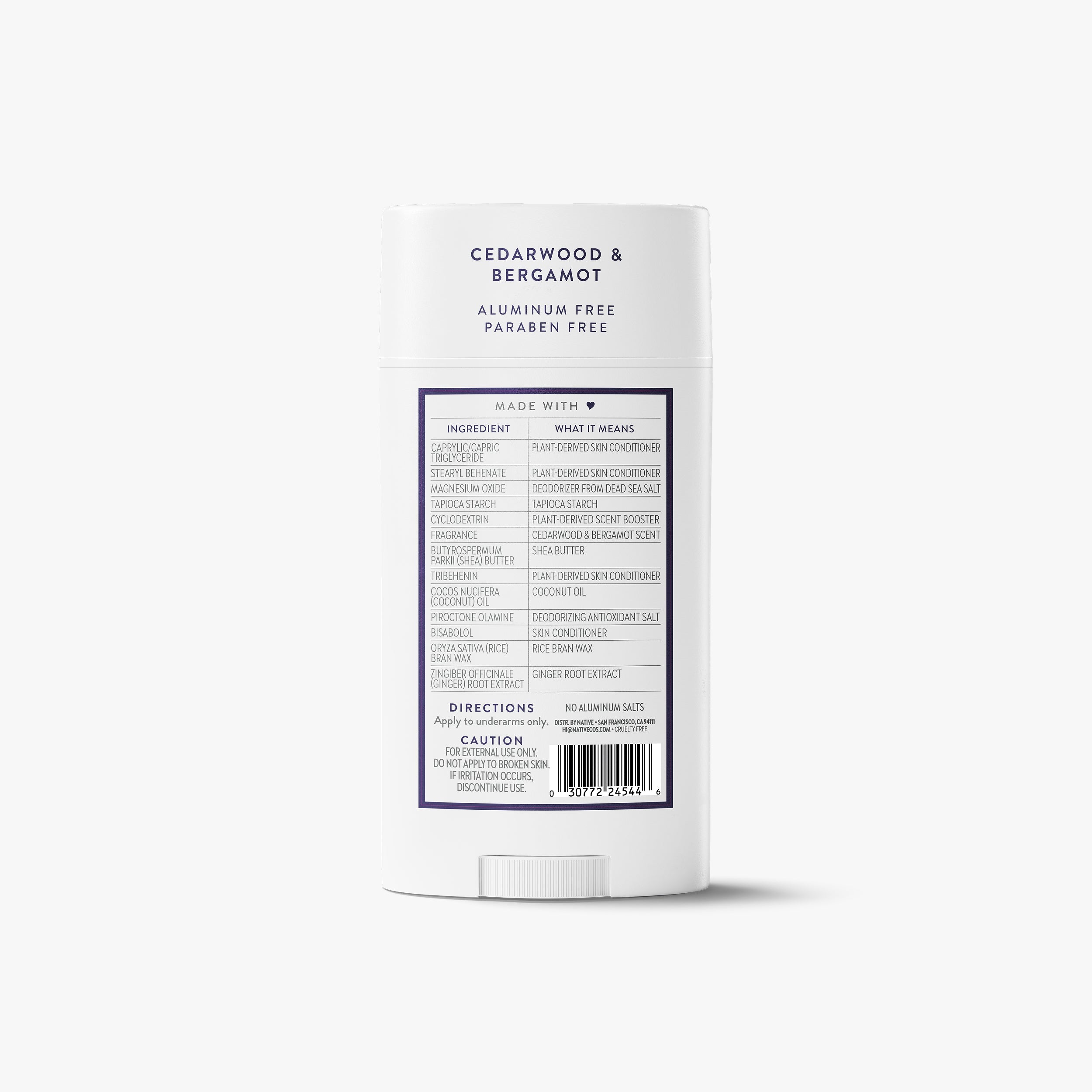 Deodorant Stick - Cedarwood & Bergamot / Classic / 3.1oz - Clean Care Essential