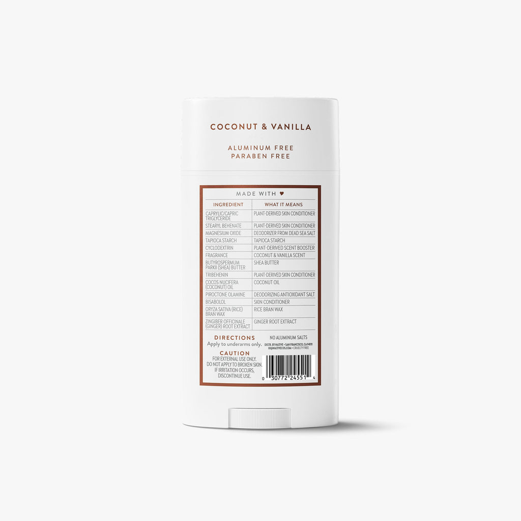 Deodorant Stick - Coconut & Vanilla / Classic / 3.1oz - Clean Care Essential