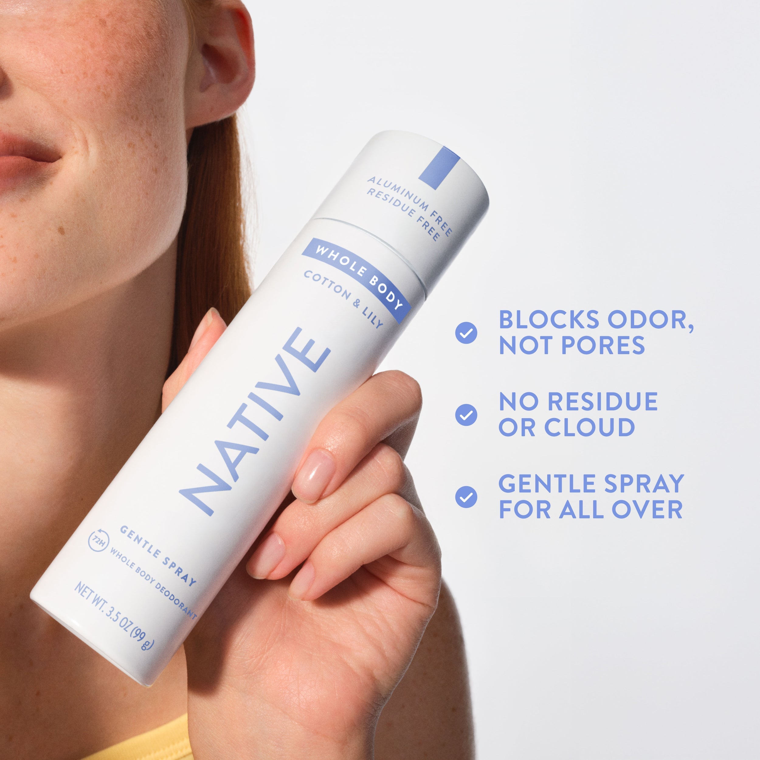 Whole Body Deodorant Spray - Cotton & Lily / Classic / 3.5oz - Clean Care Essential