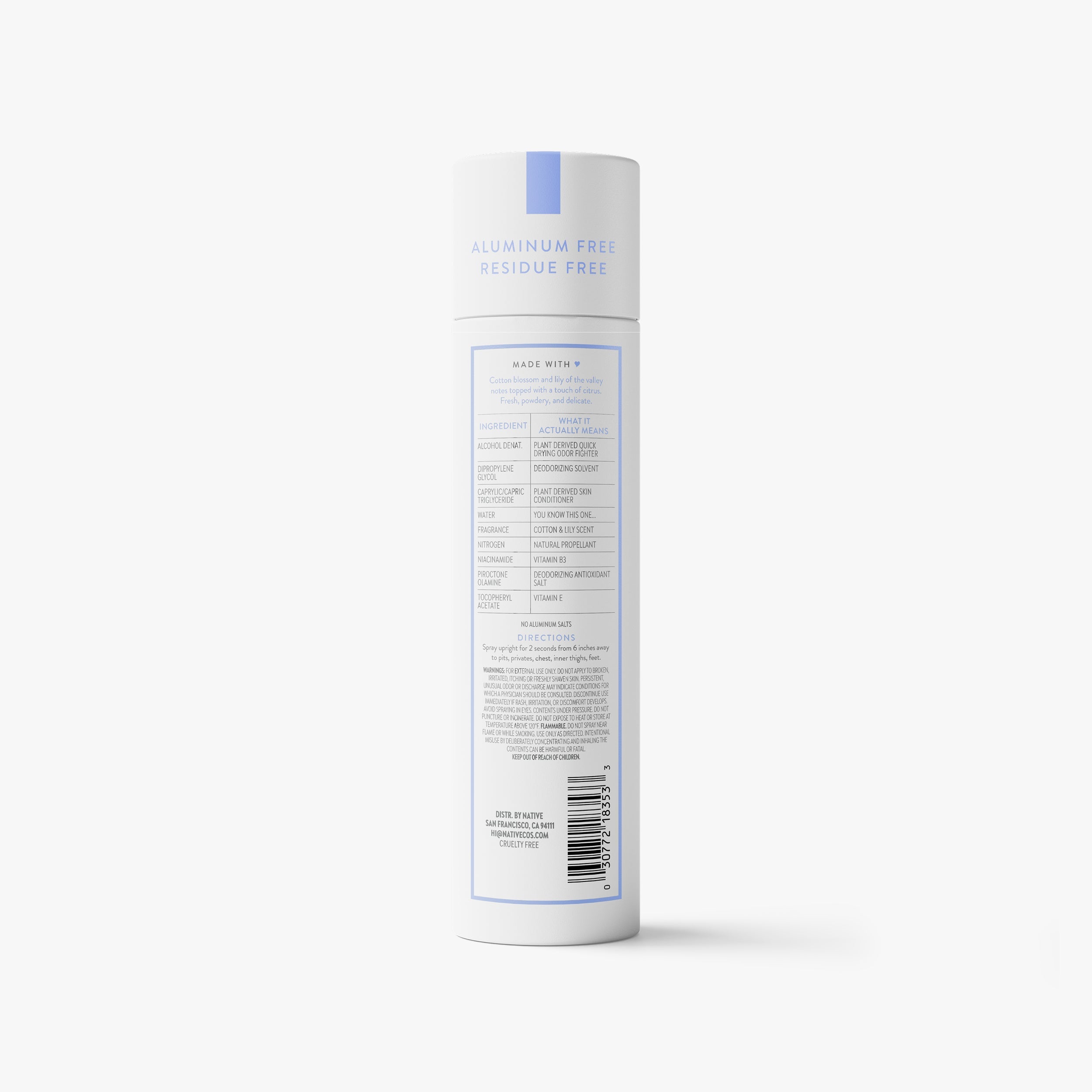 Whole Body Deodorant Spray - Cotton & Lily / Classic / 3.5oz - Clean Care Essential