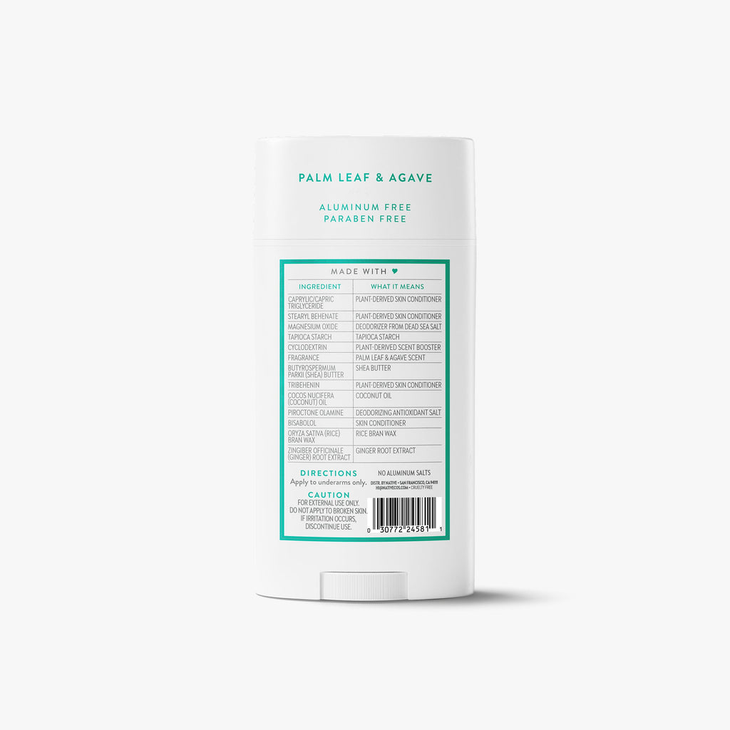 Deodorant Stick - Palm Leaf & Agave / Classic / 3.1oz - Clean Care Essential