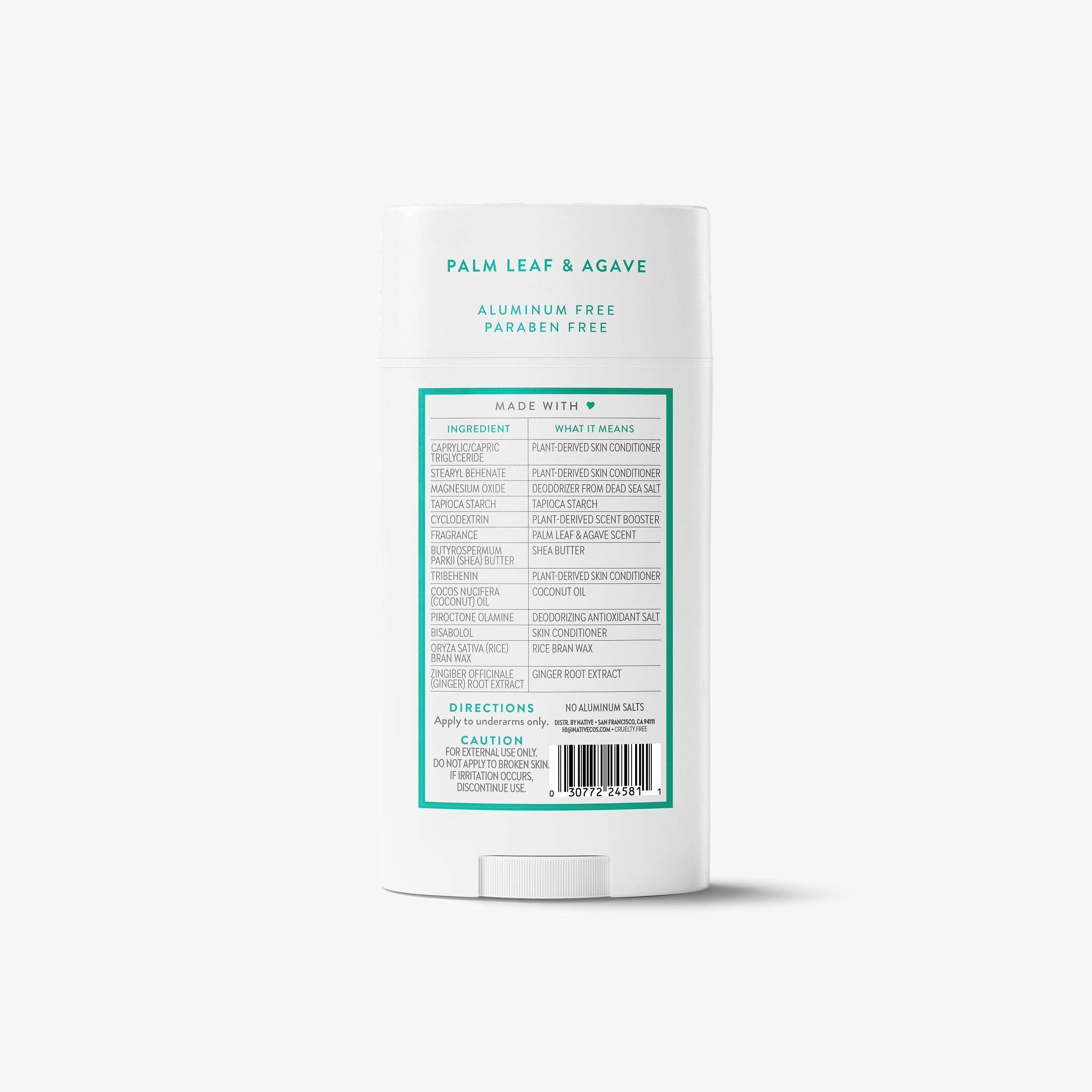 Deodorant Stick - Palm Leaf & Agave / Classic / 3.1oz - Clean Care Essential