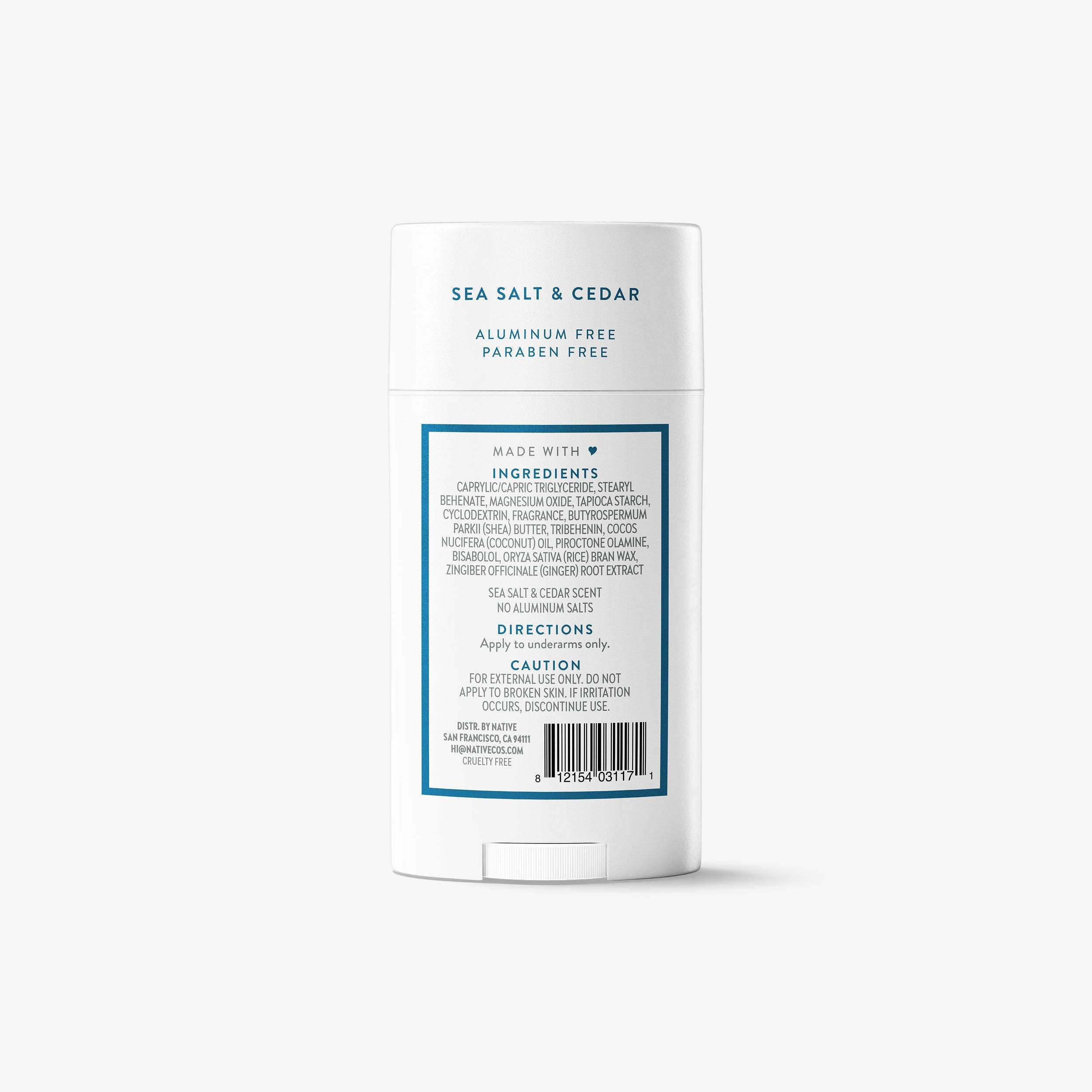 Deodorant Stick - Sea Salt & Cedar / Classic / 2.65oz - Clean Care Essential