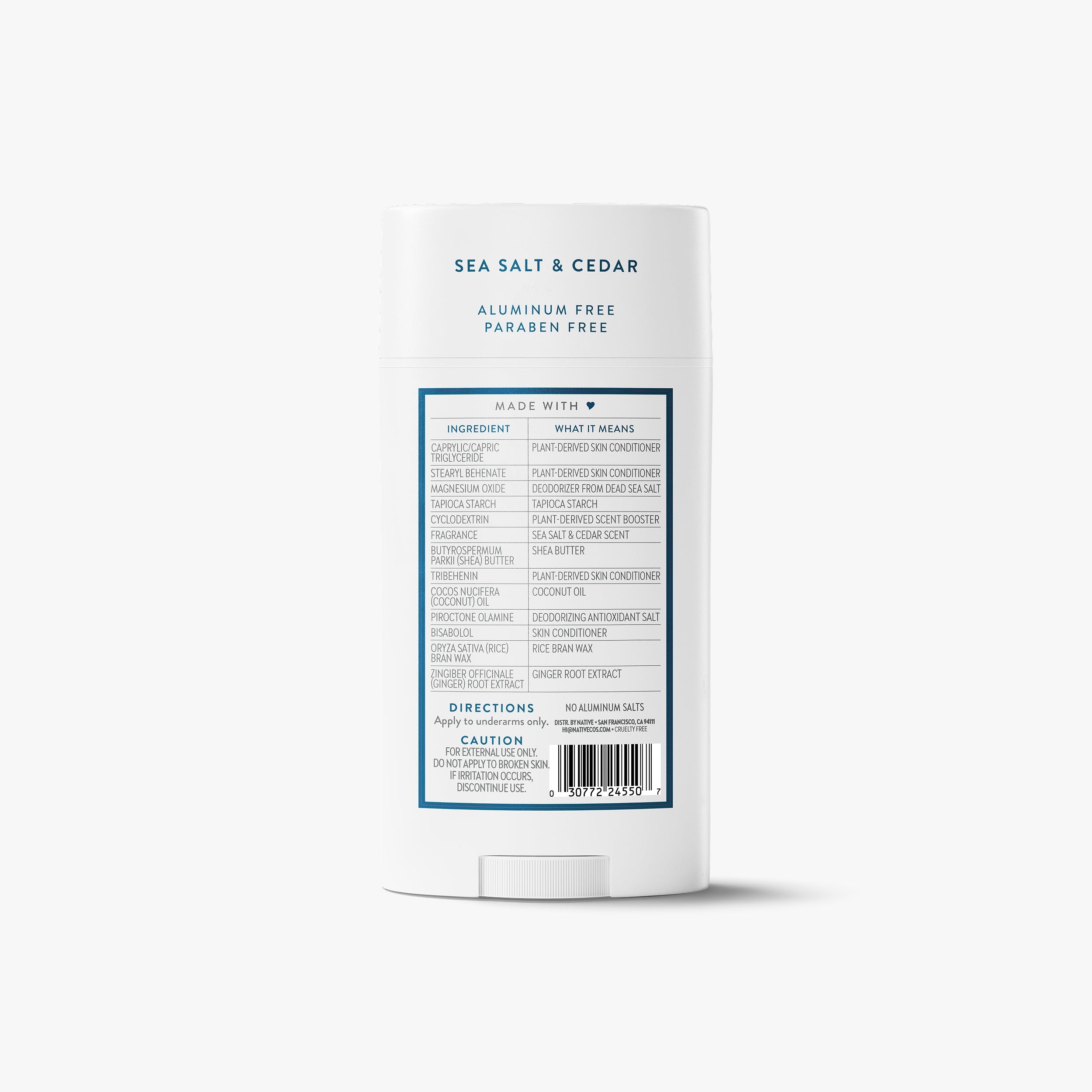 Deodorant Stick - Sea Salt & Cedar / Classic / 3.1oz - Clean Care Essential