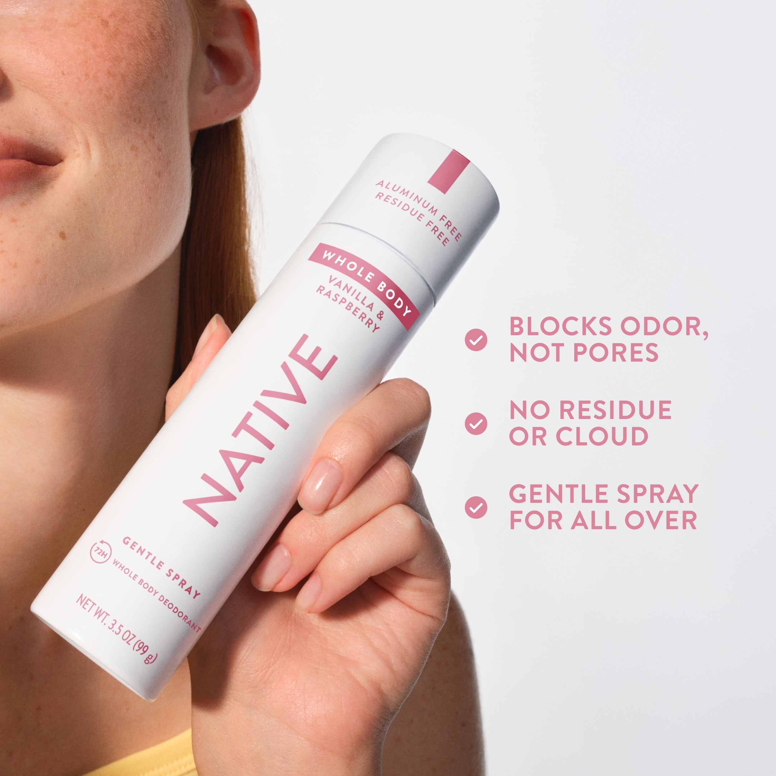 Whole Body Deodorant Spray - Vanilla & Raspberry / Classic / 3.5oz - Clean Care Essential