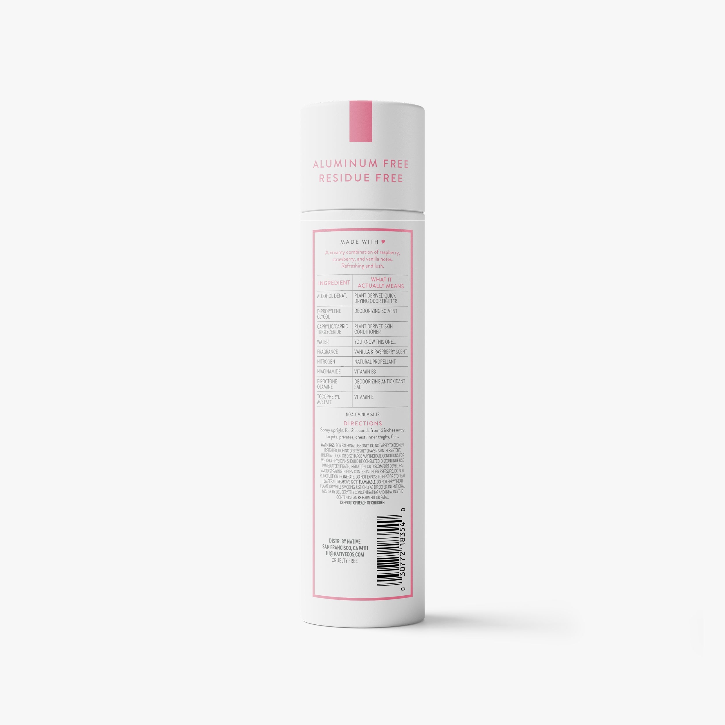 Whole Body Deodorant Spray - Vanilla & Raspberry / Classic / 3.5oz - Clean Care Essential