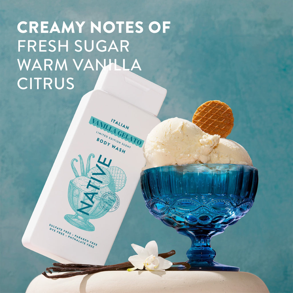 Body Wash - Italian Vanilla Gelato / Limited Edition / 18oz - Clean Care Essential