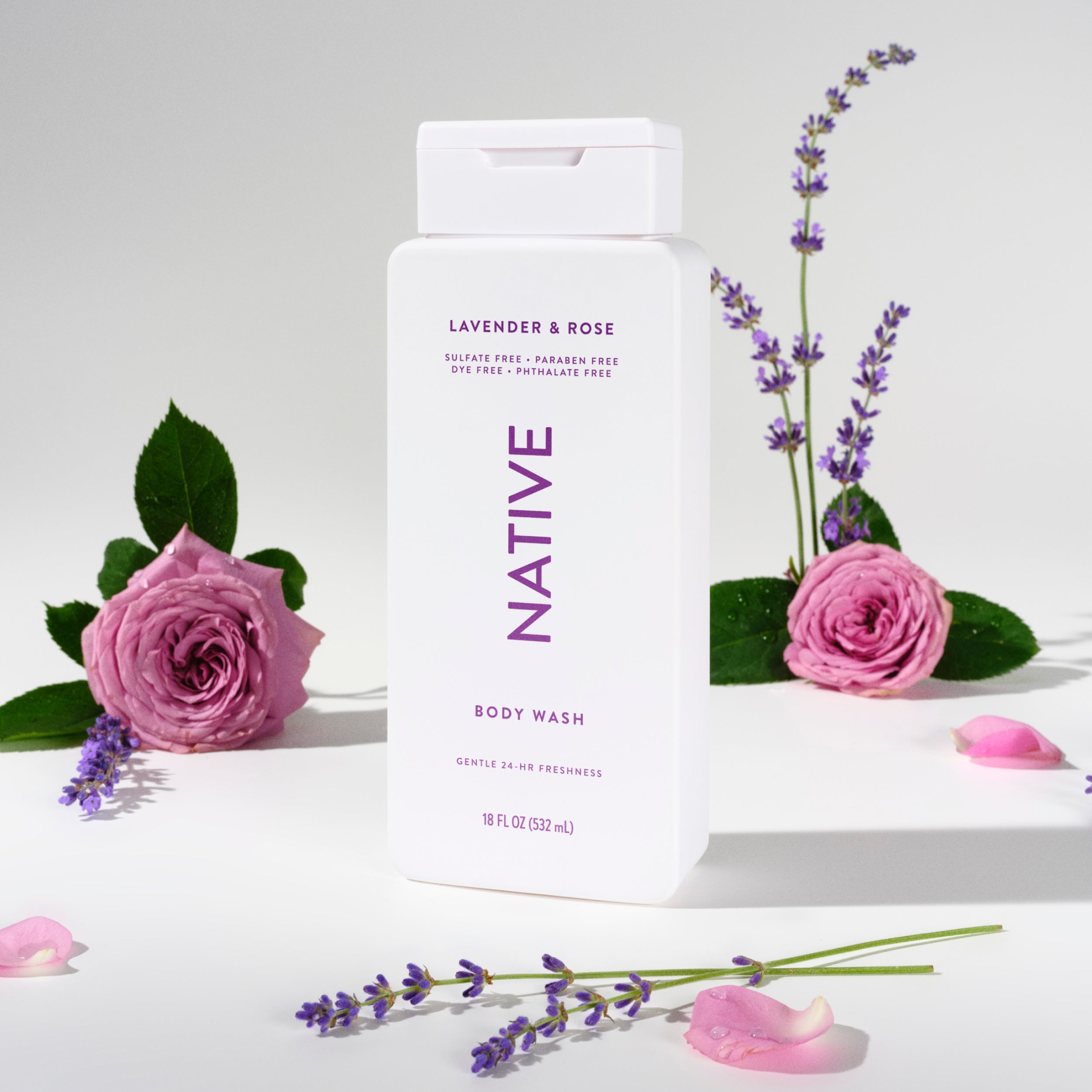 Body Wash - Lavender & Rose / Classic / 18oz - Clean Care Essential