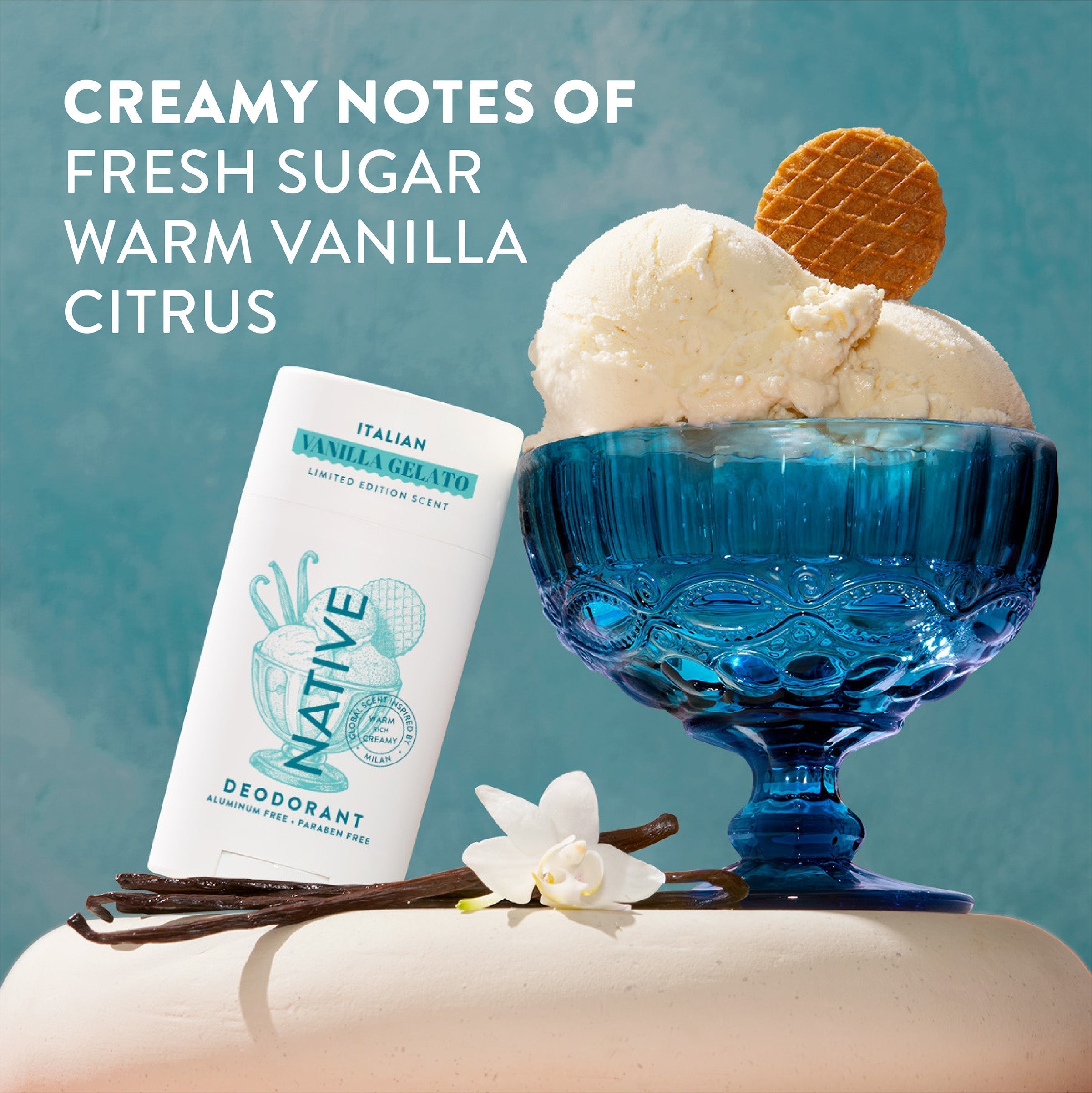 Deodorant Stick - Italian Vanilla Gelato / Limited Edition / 2.65oz - Clean Care Essential
