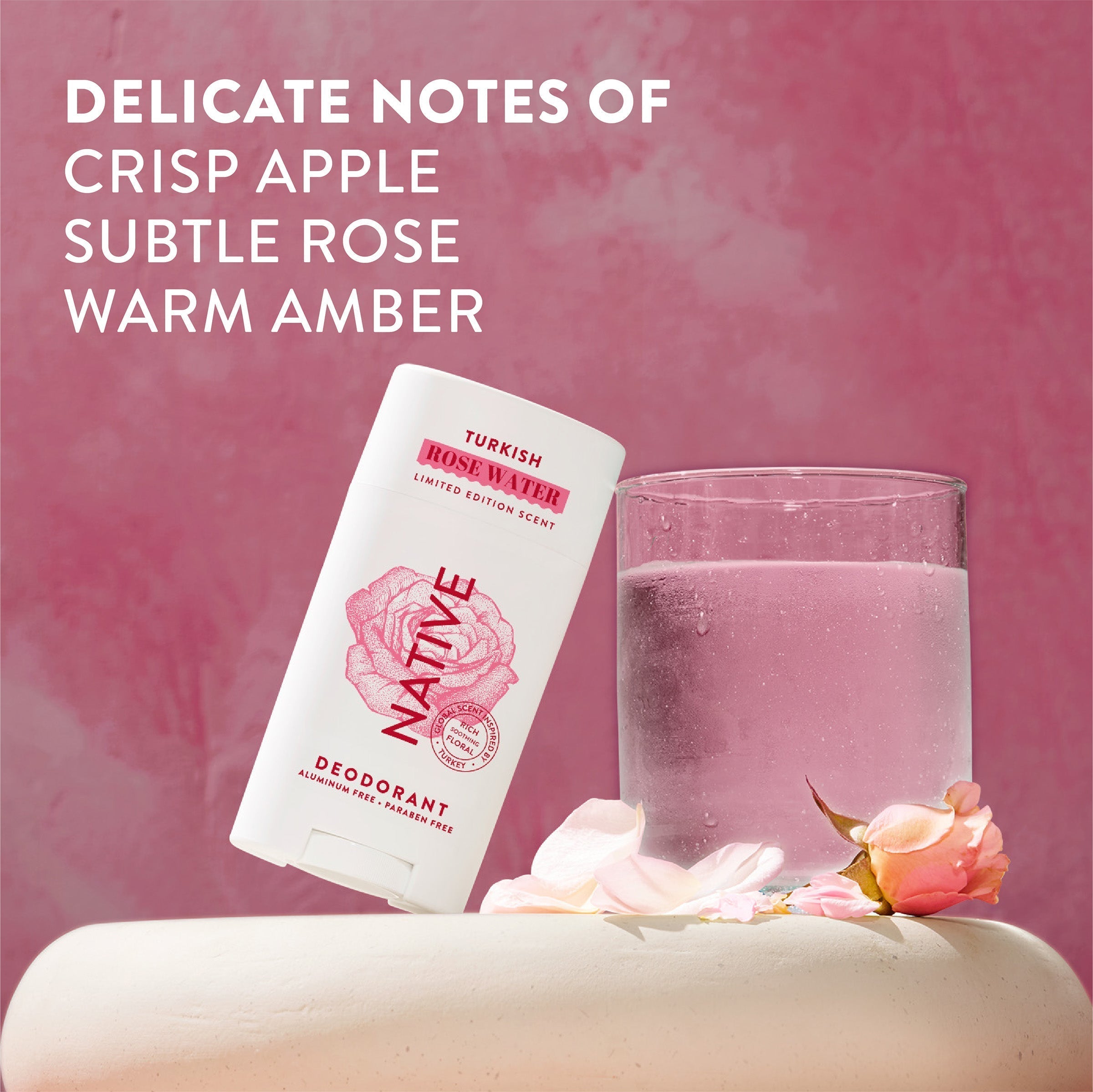 Deodorant Stick - Turkish Rose Water / Limited Edition / 2.65oz - Clean Care Essential