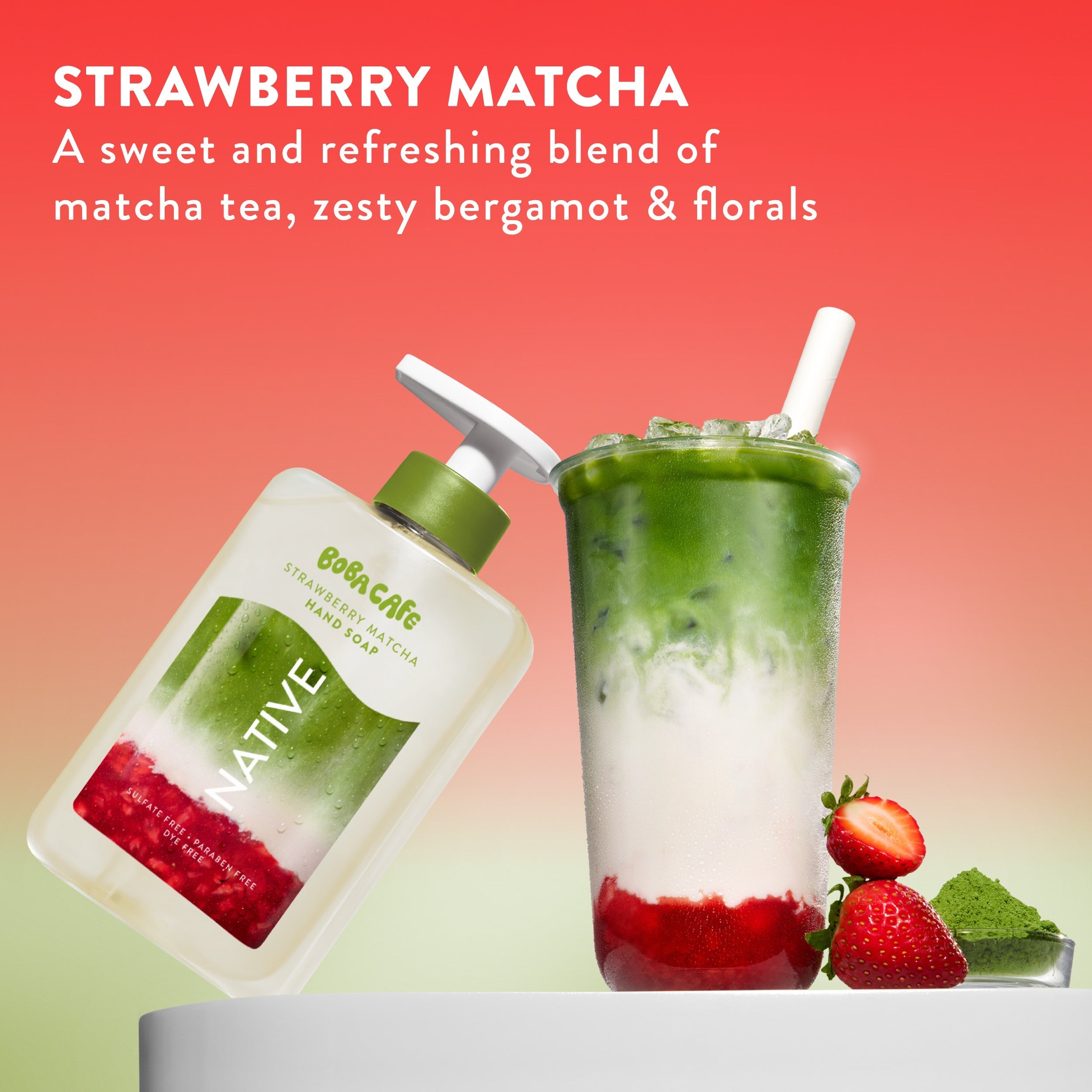 Hand Soap - Strawberry Matcha / Limited Edition / 13oz - Clean Care Essential
