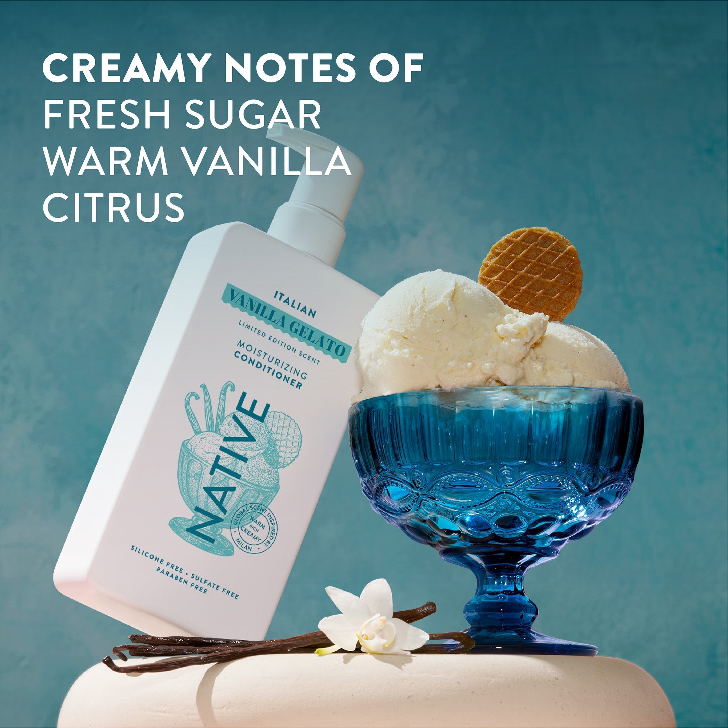 Moisturizing Conditioner - Italian Vanilla Gelato / Limited Edition / 16.5oz - Clean Care Essential