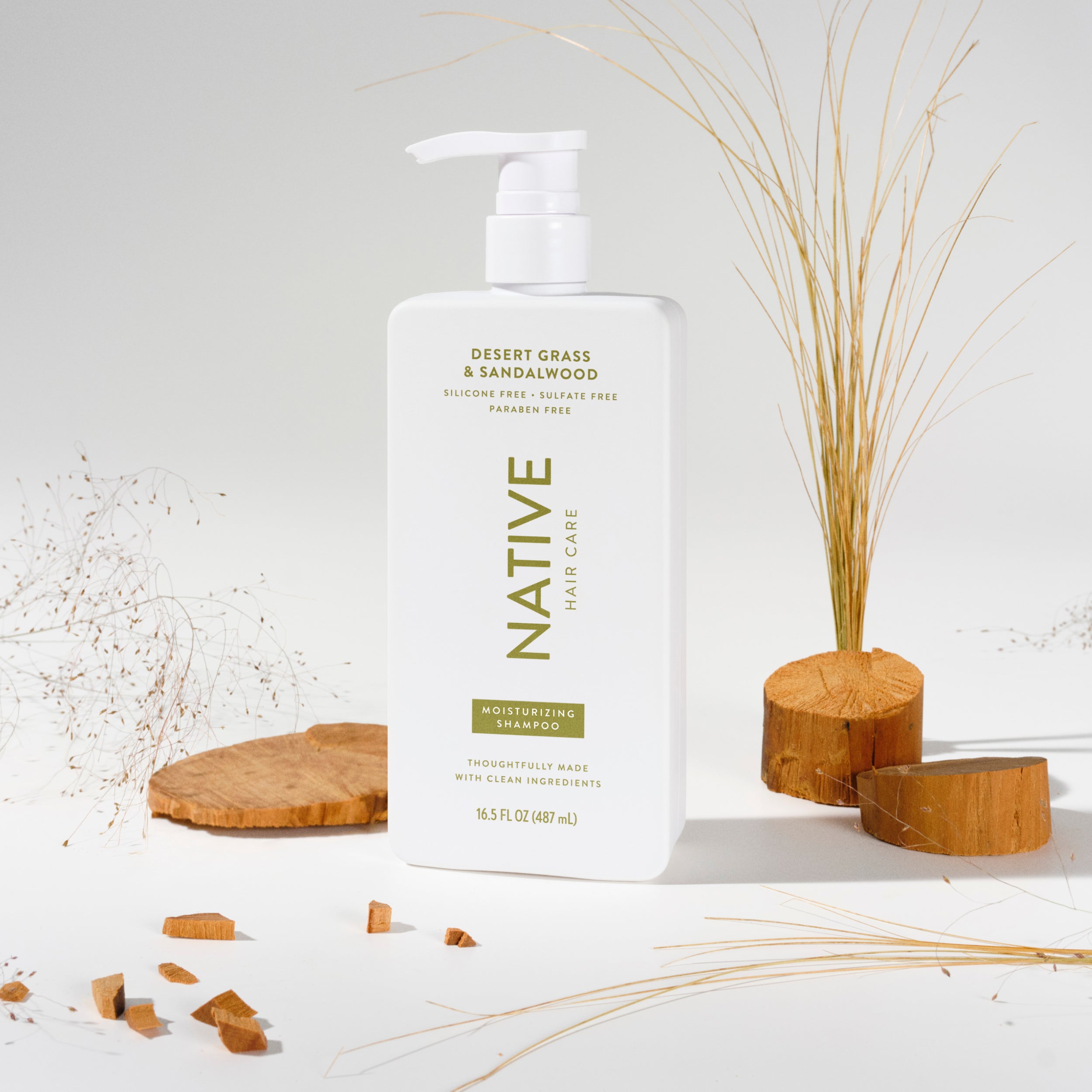 Moisturizing Shampoo - Desert Grass & Sandalwood / Classic / 16.5oz - Clean Care Essential